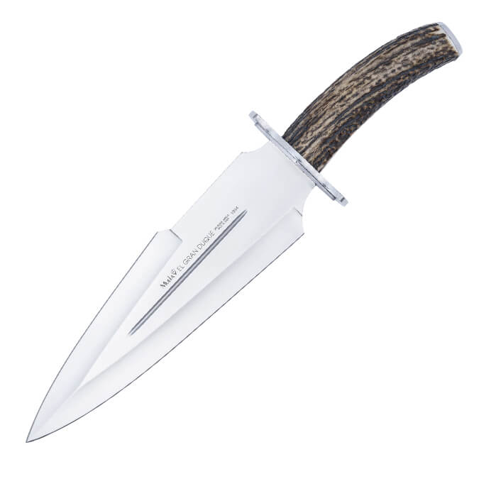 Cuchillo de caza Muela Gran Duque con puño de asta de ciervo y ho...