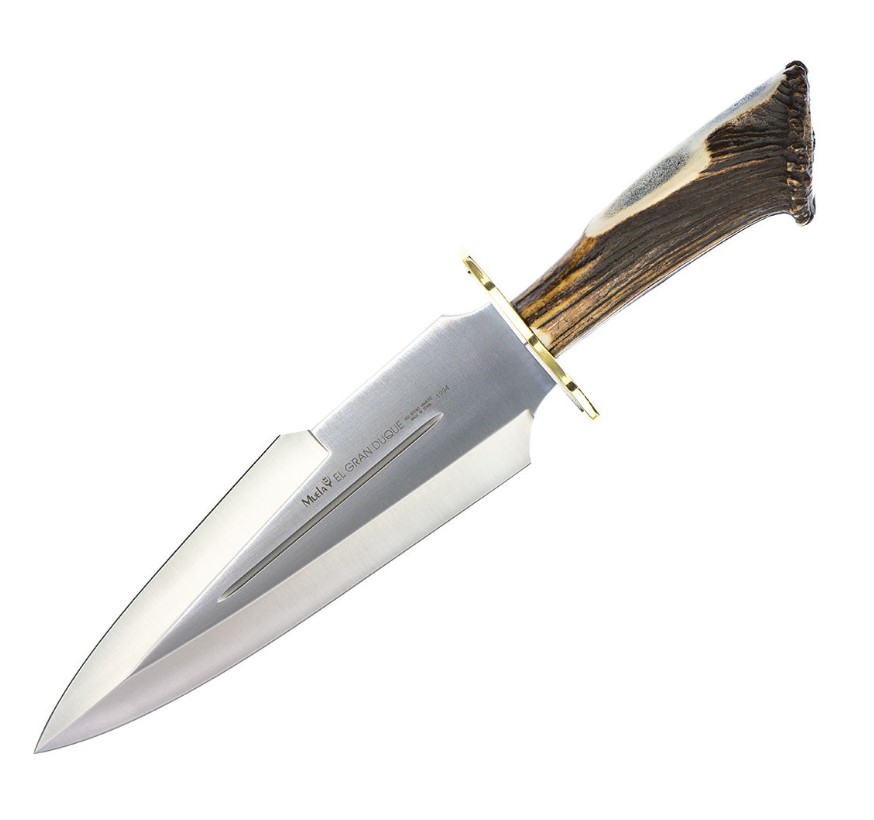 Couteau de chasse Muela Gran Duque avec manche en corne de cerf a...