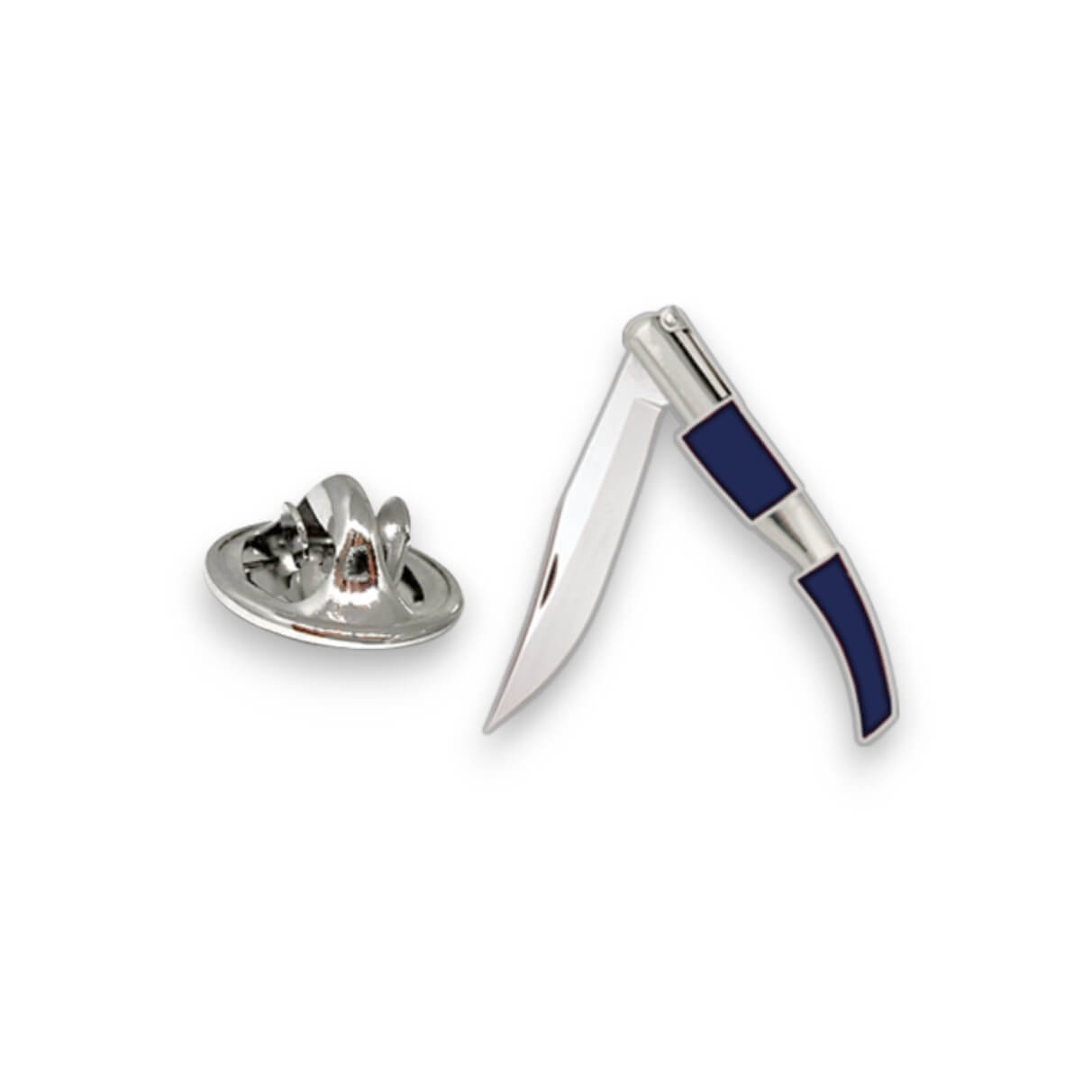 Pin de navaja árabe con mango azul 2.1 cm