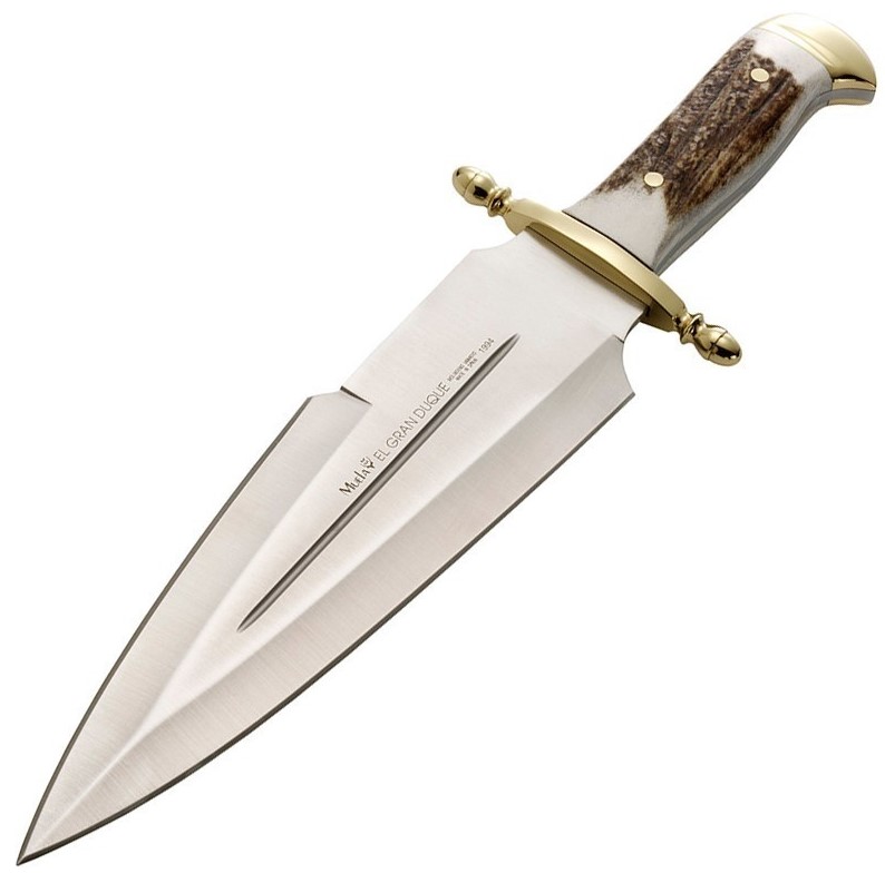 Couteau de chasse Muela Gran Duque avec bois de cerf et manche en...