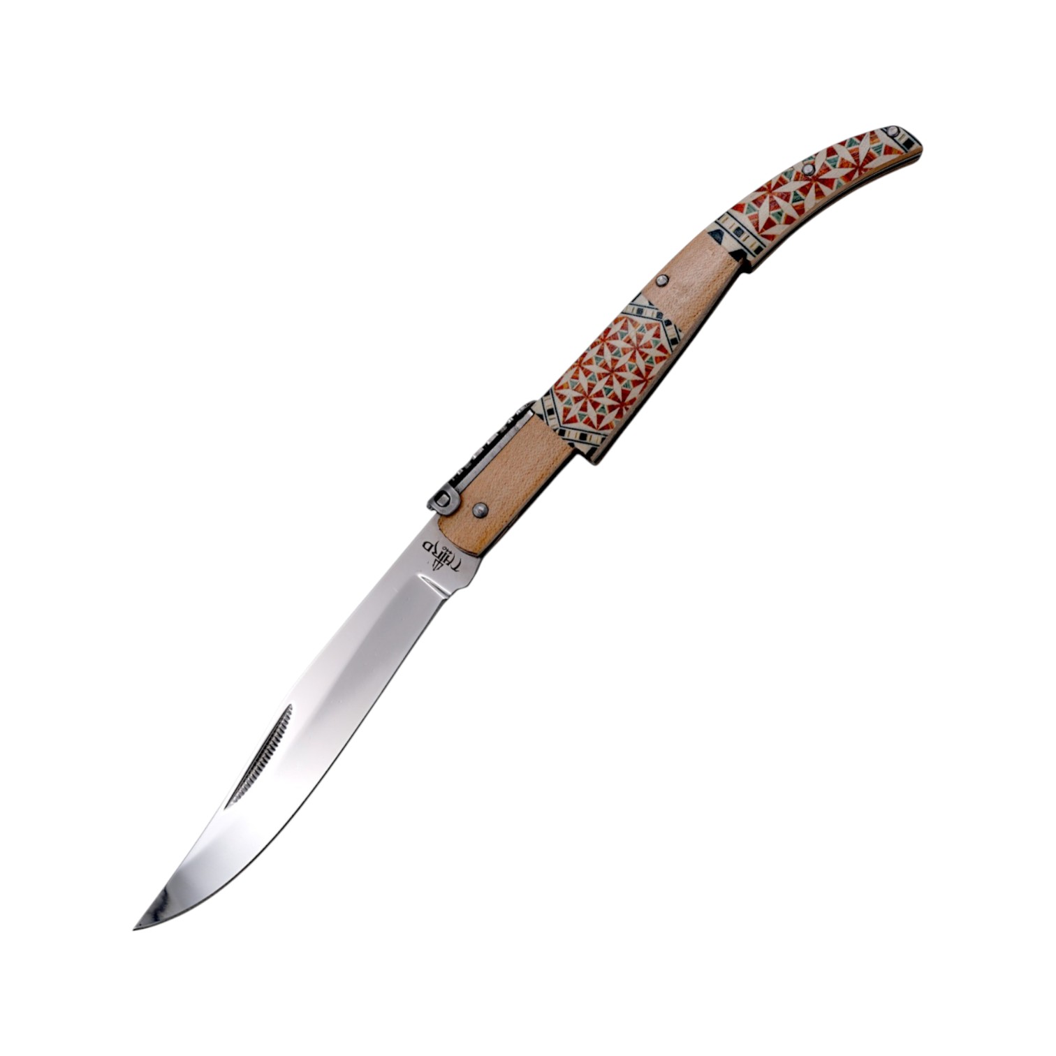 Navaja de carraca 11 cm Serie Maple Wood con mango de arce imitac...