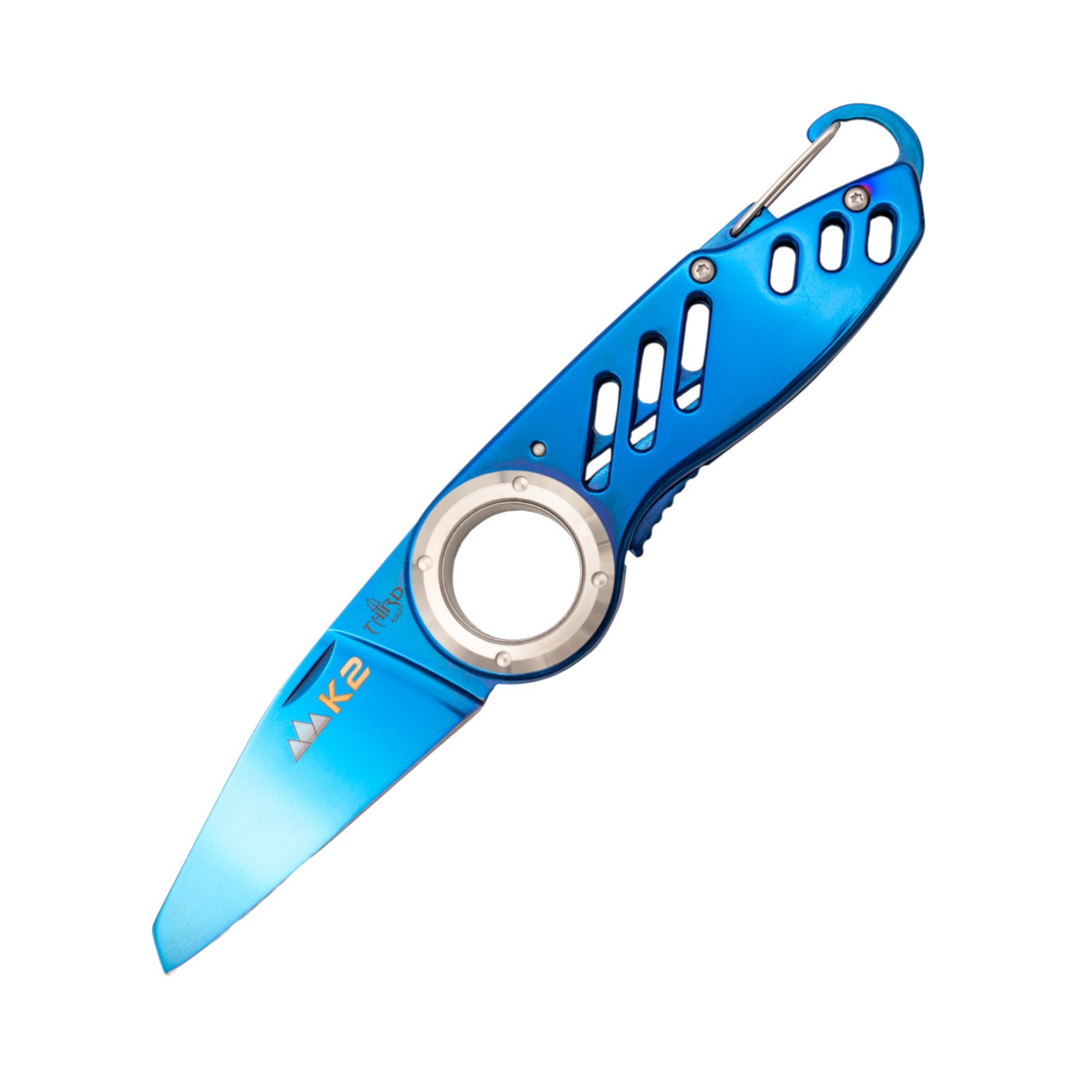 Navaja K2 Alpinismo Azul Titanio con Hoja 6,9 cm Acero 420