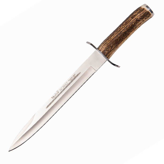 Couteau de chasse Muela Alcaraz avec manche en corne de cerf et g...