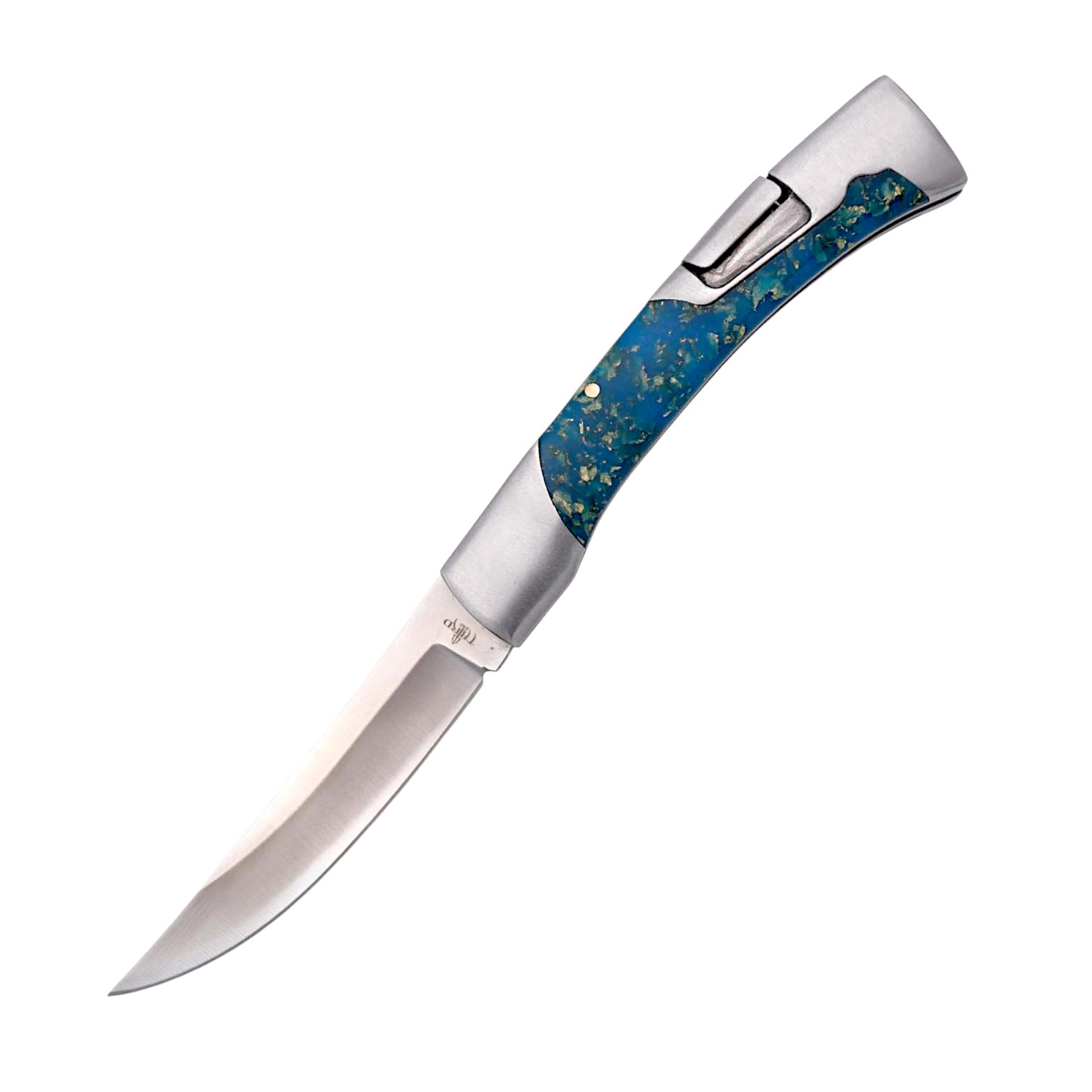 Navaja Third Acero 440 con Mango de Acero Pulido y Acrílico Fluor...