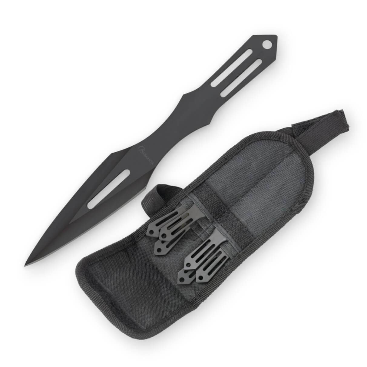 Set de 6 lanzadores de acero inoxidable lacado negro de 13.7 cm c...