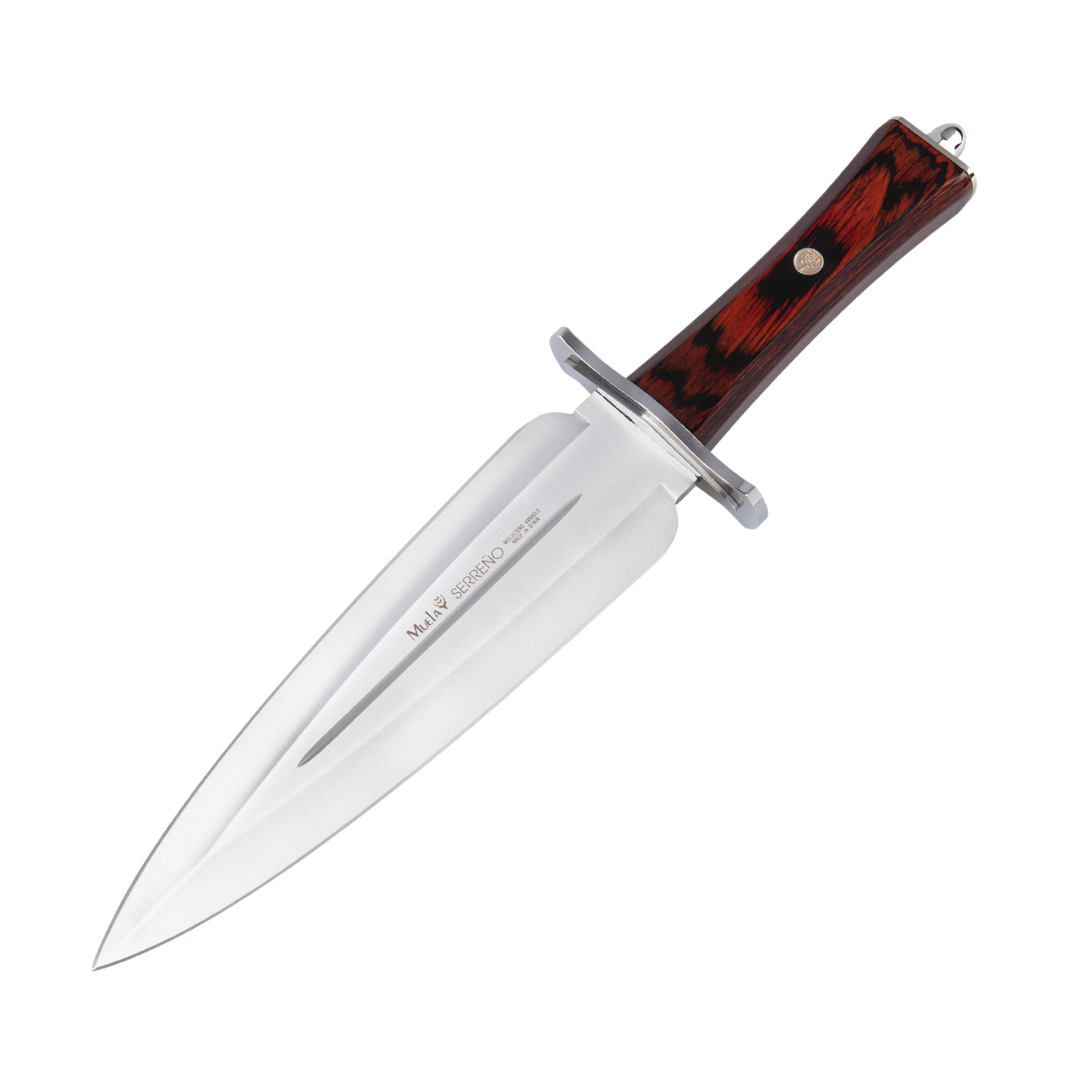 Cuchillo de caza con hoja de doble filo Muela Serreño con mango d...