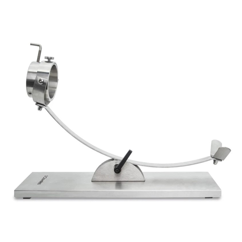 Soporte para jamonero basculante de acero inox con cabezal girato...