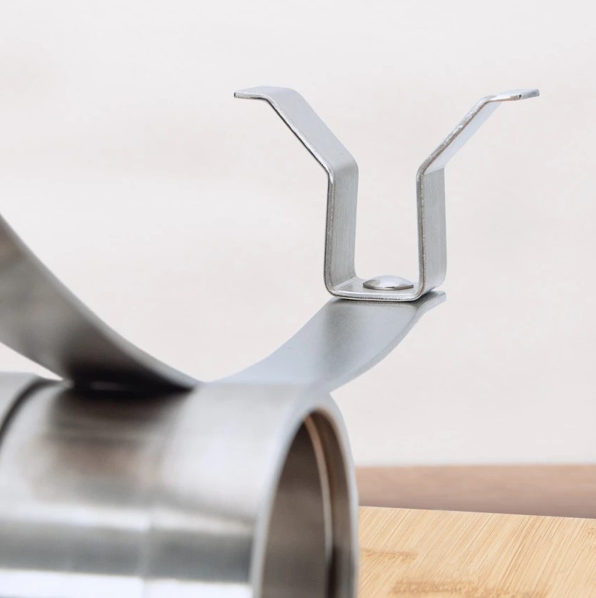 Soporte jamonero basculante 360º de madera y acero inox con cabezal giratorio