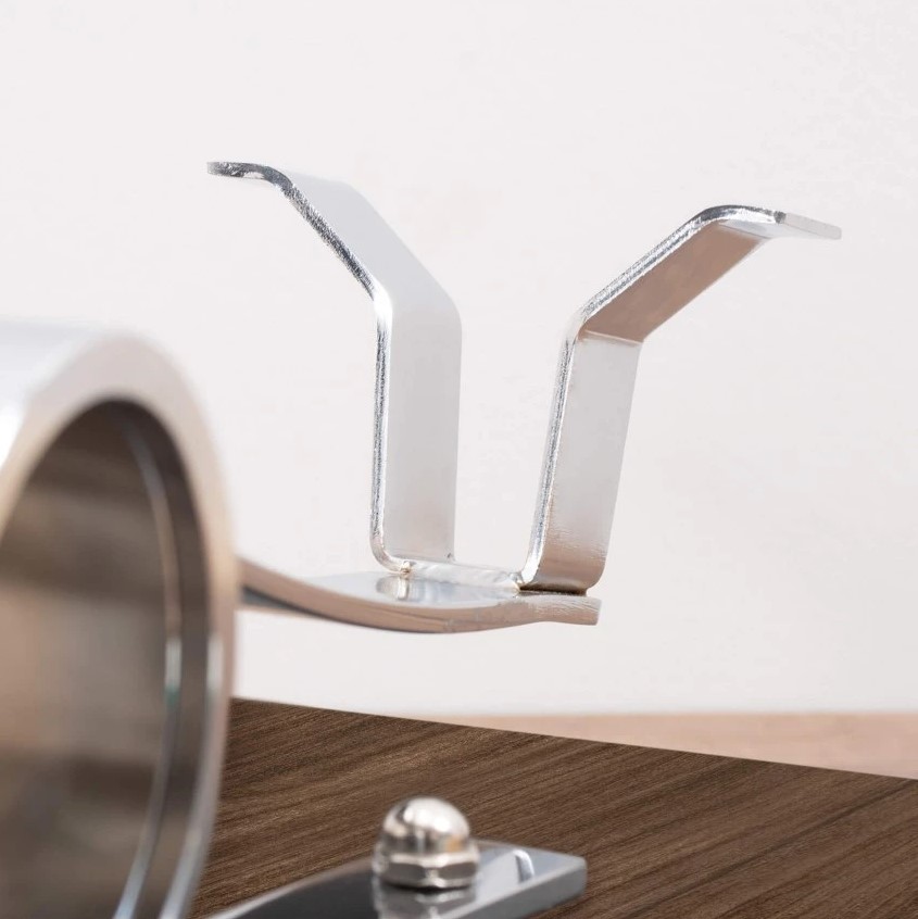 Soporte jamonero basculante de madera y acero inox