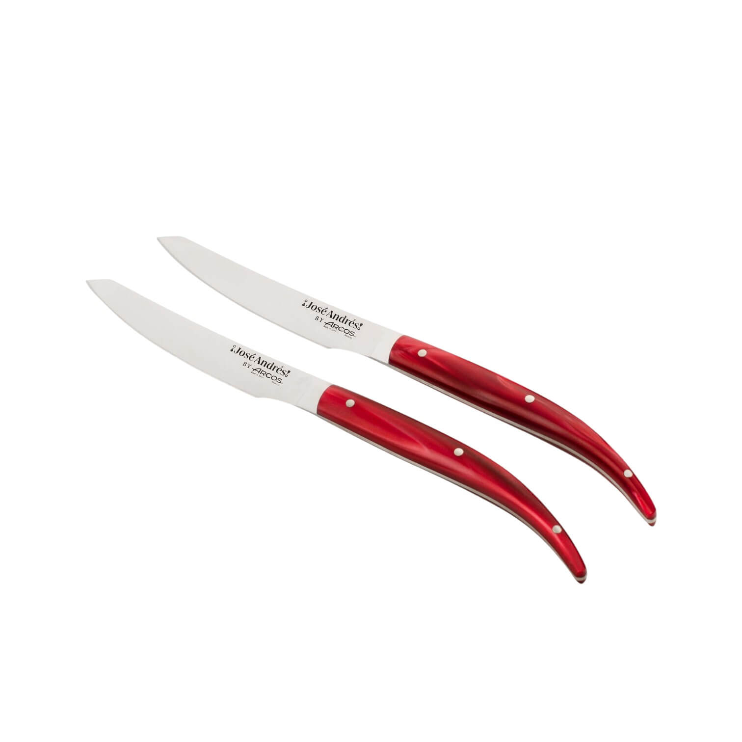 Set de 2 cuchillos de mesa con mango color rojo The Bazaar by José Andrés