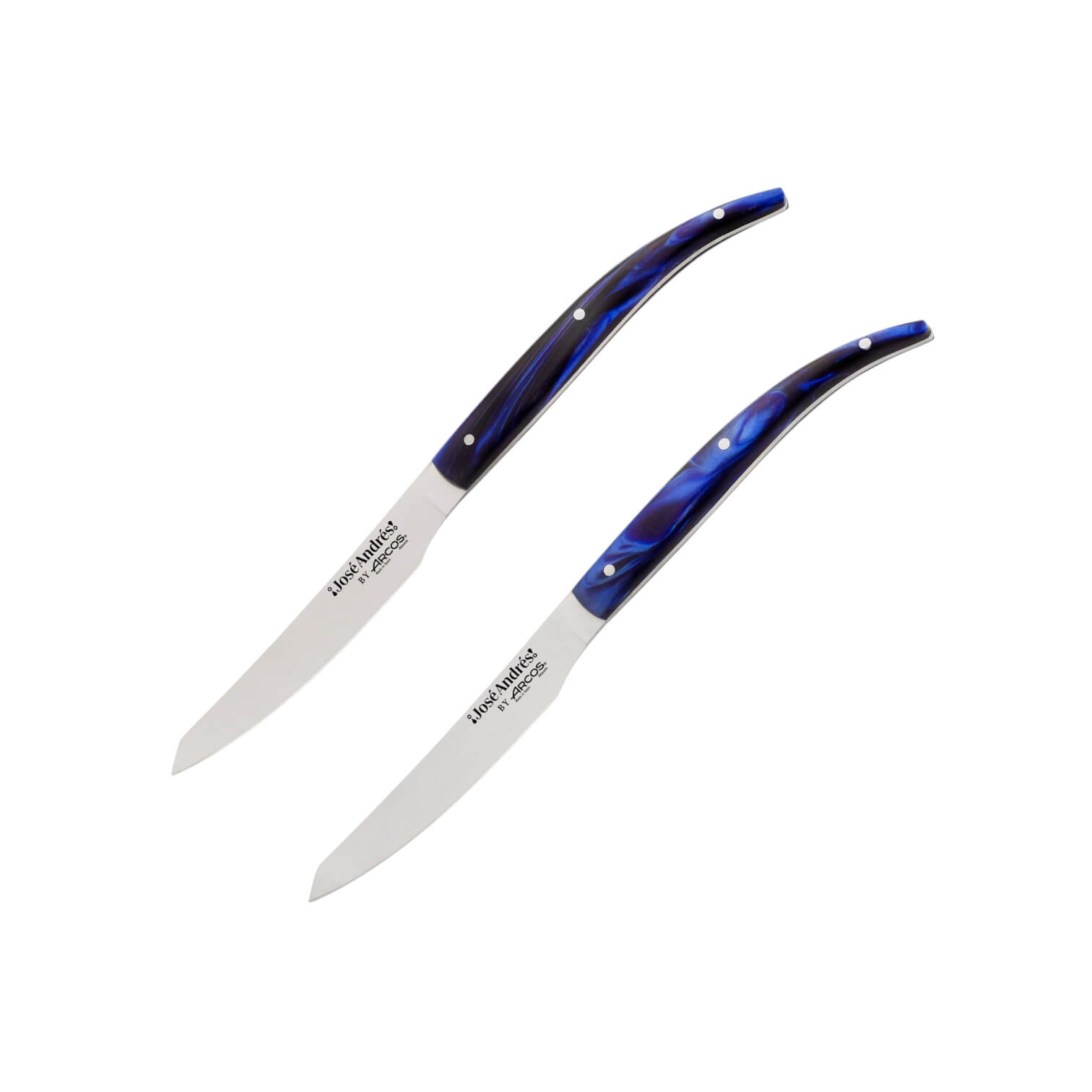 Set de 2 cuchillos de mesa con mango color azul The Bazaar by Jos...