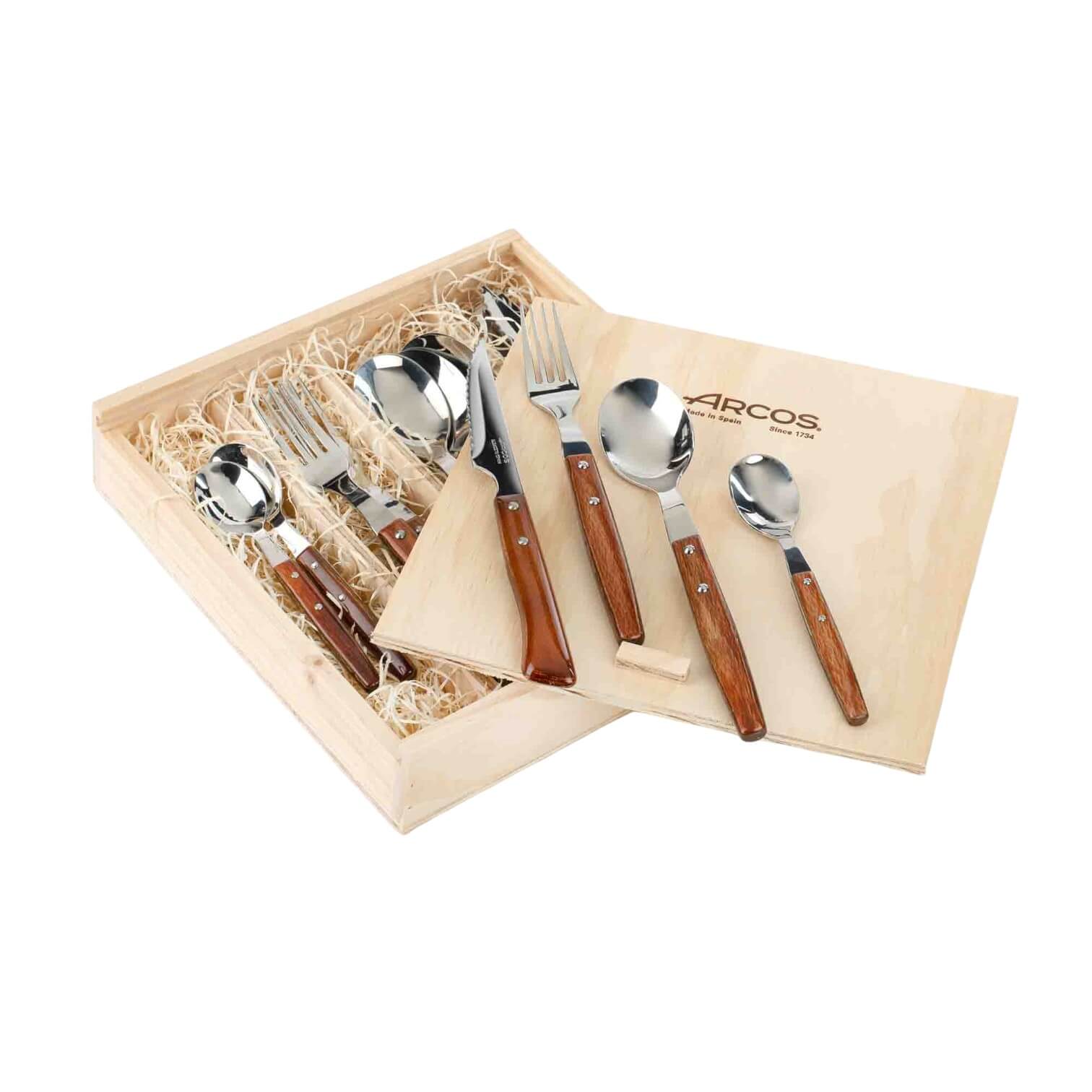 Estuche de cubiertos de mesa de 16 piezas serie Gregorio Arcos