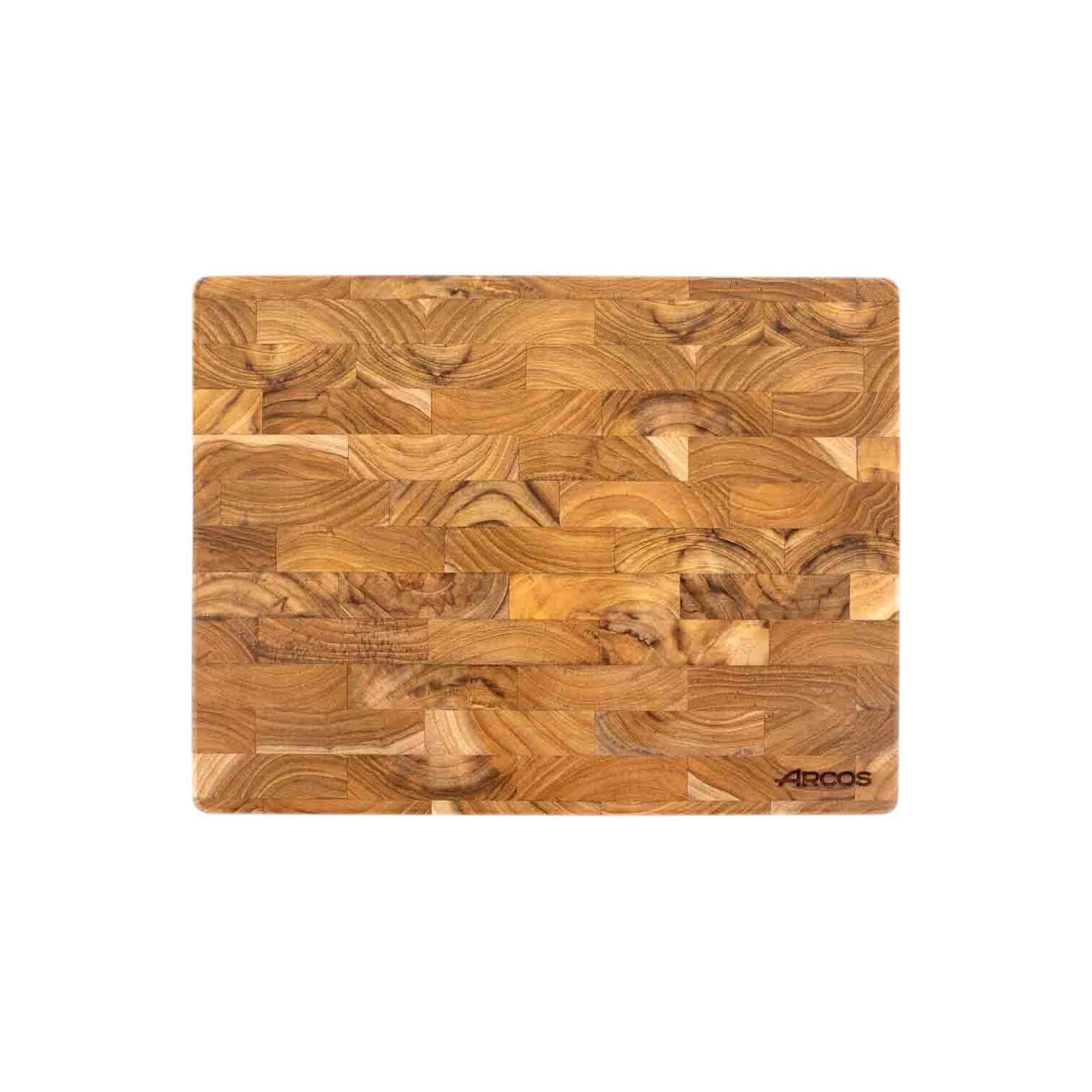 Tabla de corte de madera de teca 280x370x32 mm Arcos