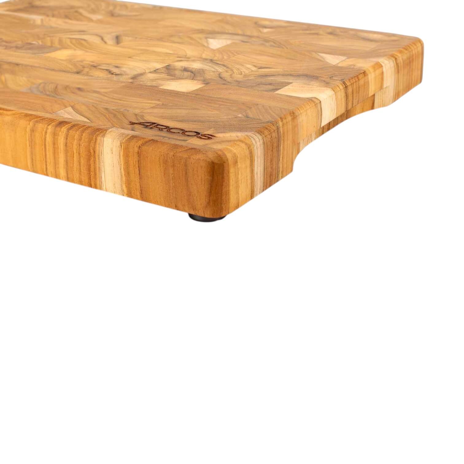 Tabla de corte de madera de teca 280x370x32 mm Arcos