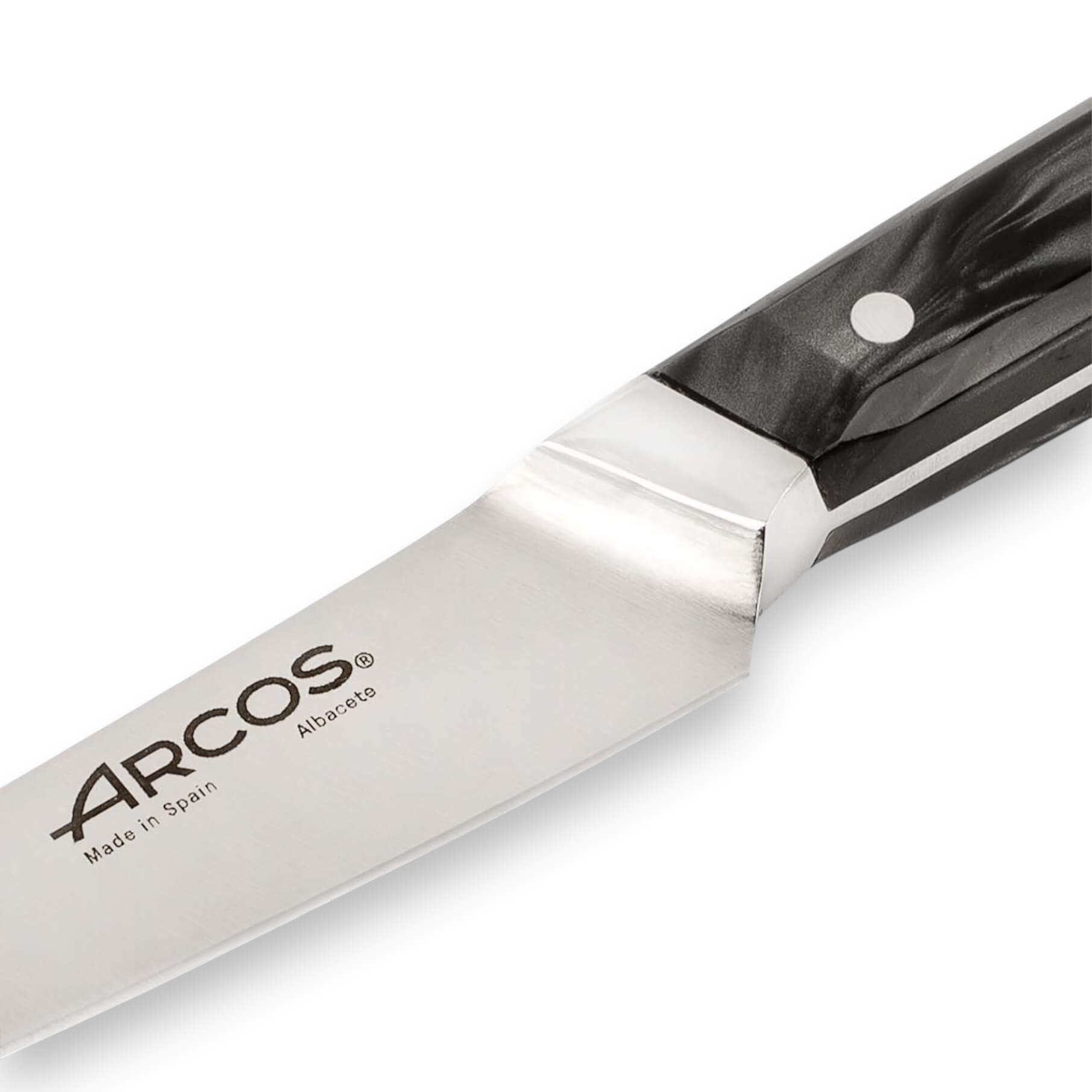 Coltello da cucina Arcos Eclipse da 10 cm con bordo in seta