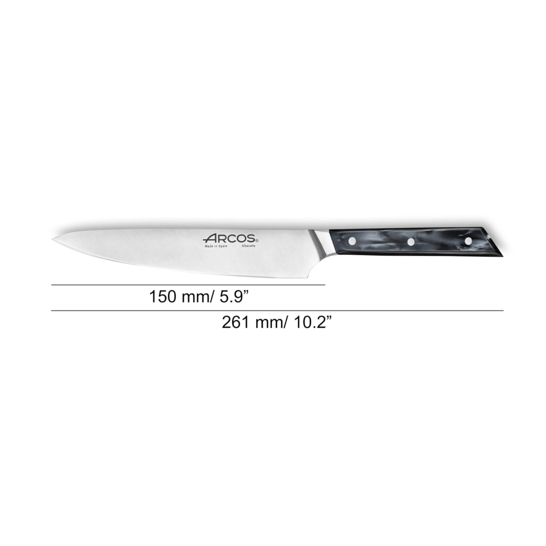 Coltello da chef Arcos serie Eclipse da 15 cm con filo in seta