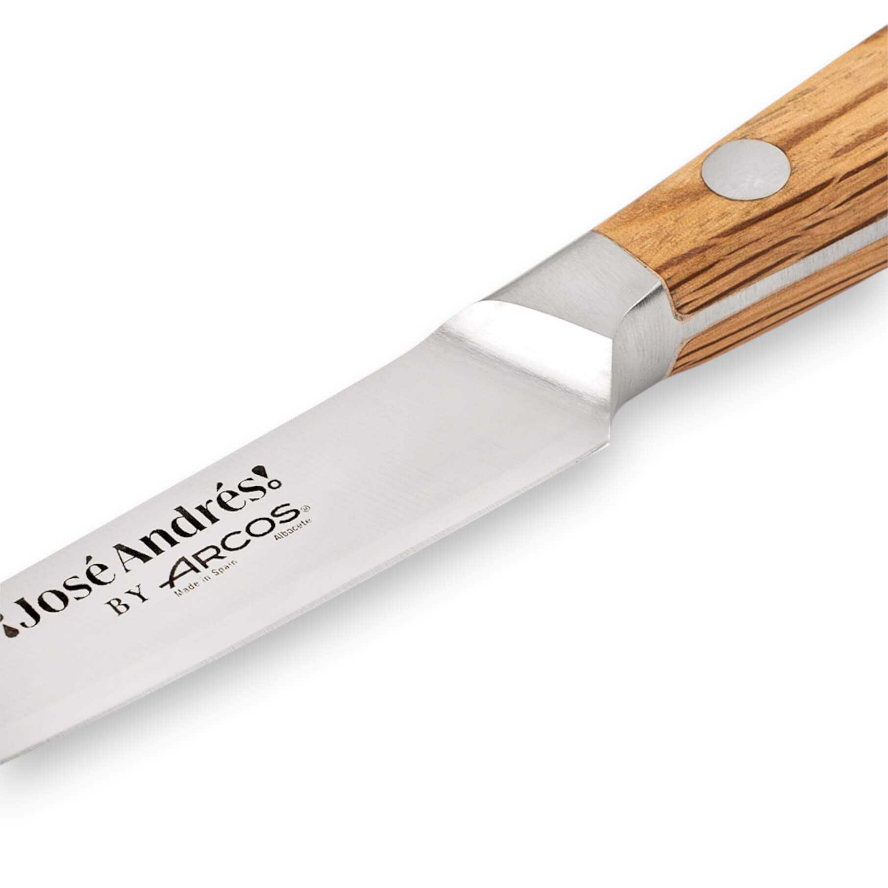 Coltello da cucina con lama da 10 cm e manico in legno di quercia, serie Arcos José Andrés