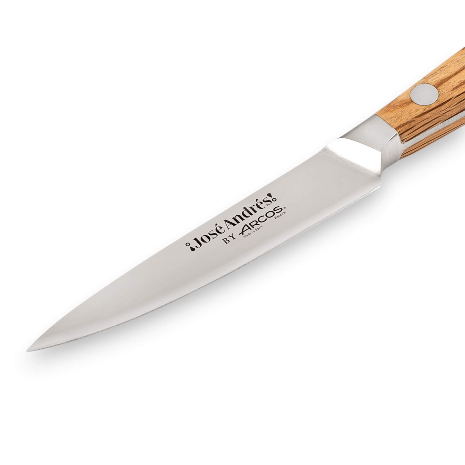 Coltello da cucina con lama da 10 cm e manico in legno di quercia, serie Arcos José Andrés