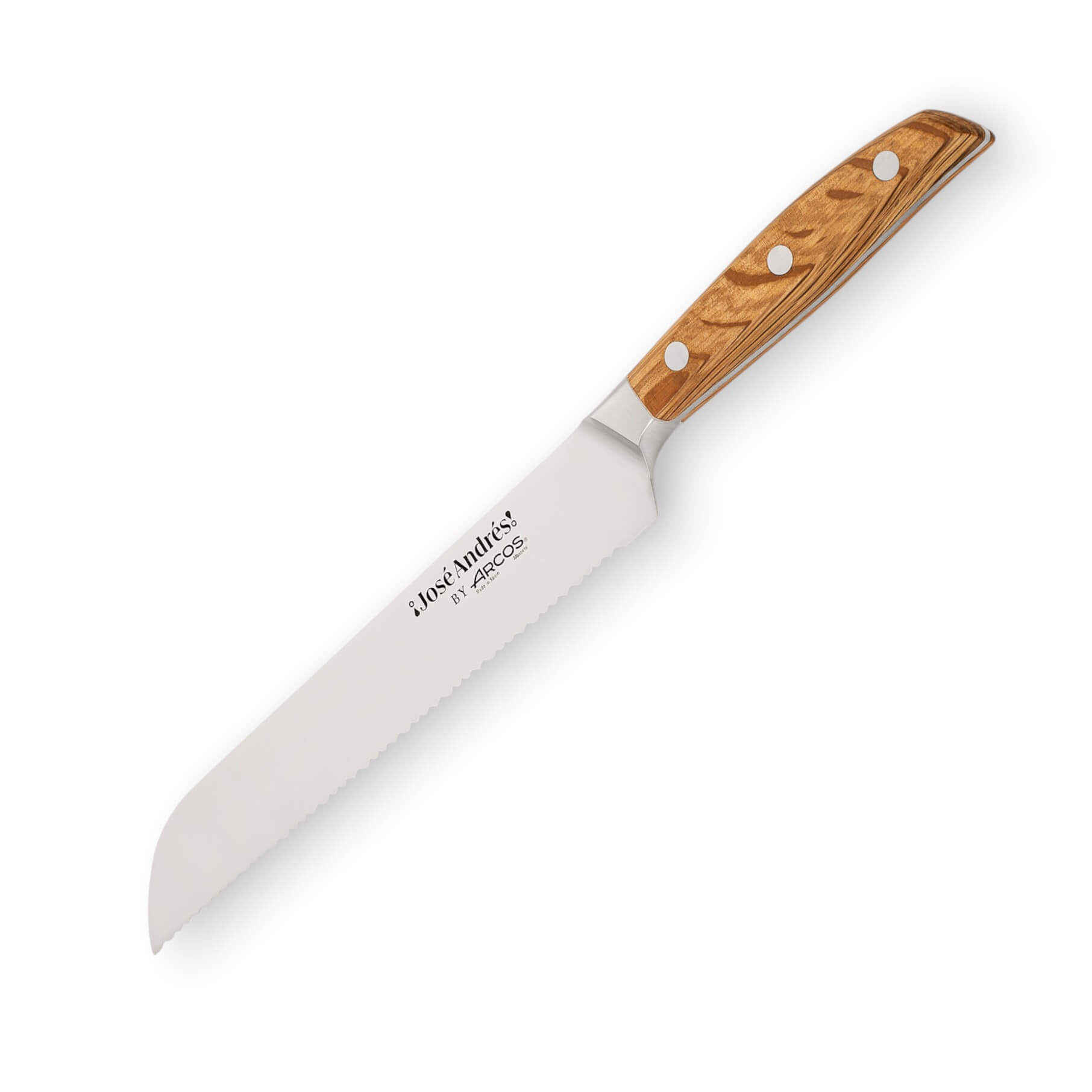 Coltello da pane con lama da 20 cm e manico in rovere, serie Arco...
