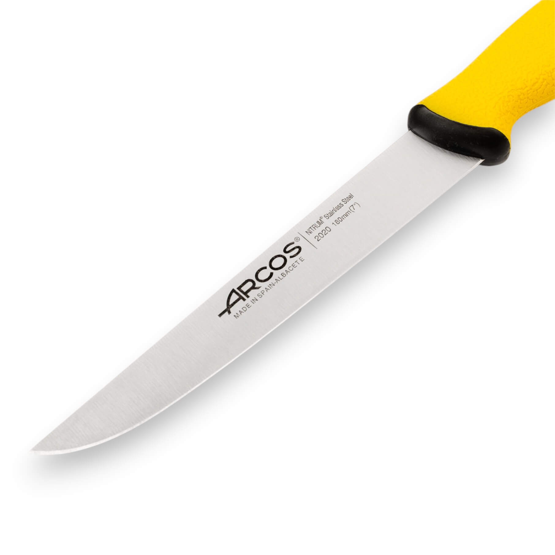 Coltello da macellaio Arcos Duo Pro da 180 mm con manico giallo