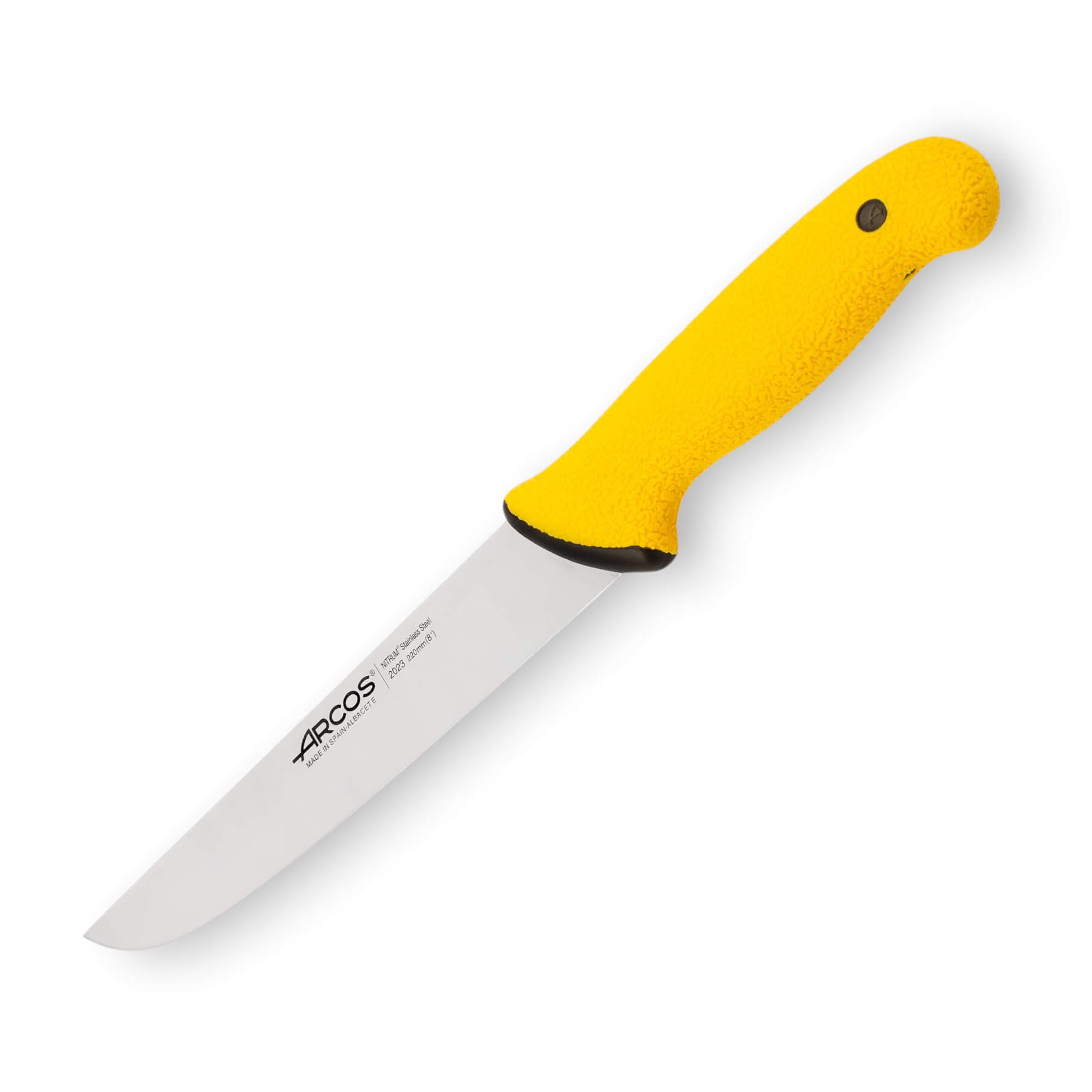 Coltello da macellaio Arcos Duo Pro da 220 mm con manico giallo