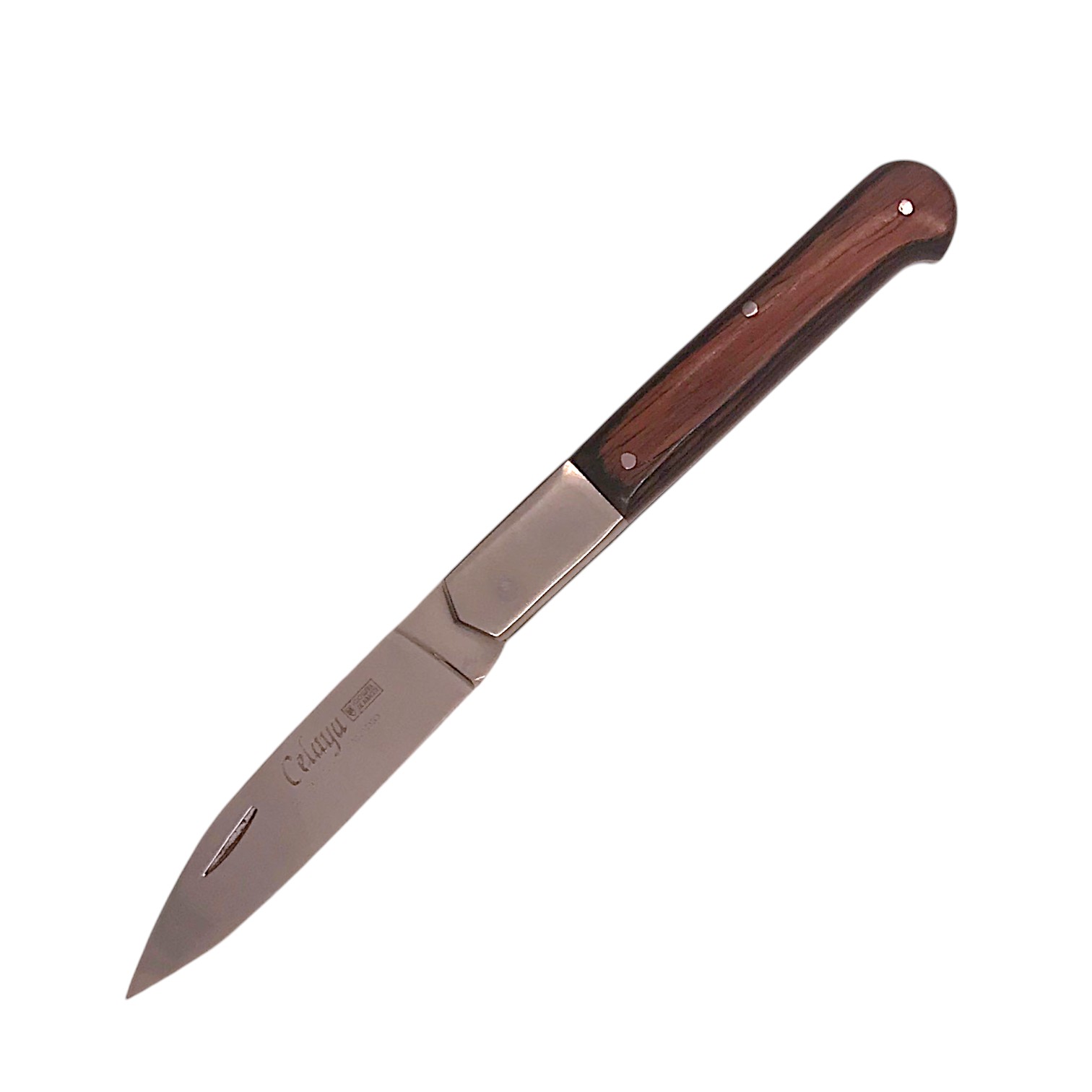 Coltello classico Cabritera con manico in legno rosso e lama da 7...