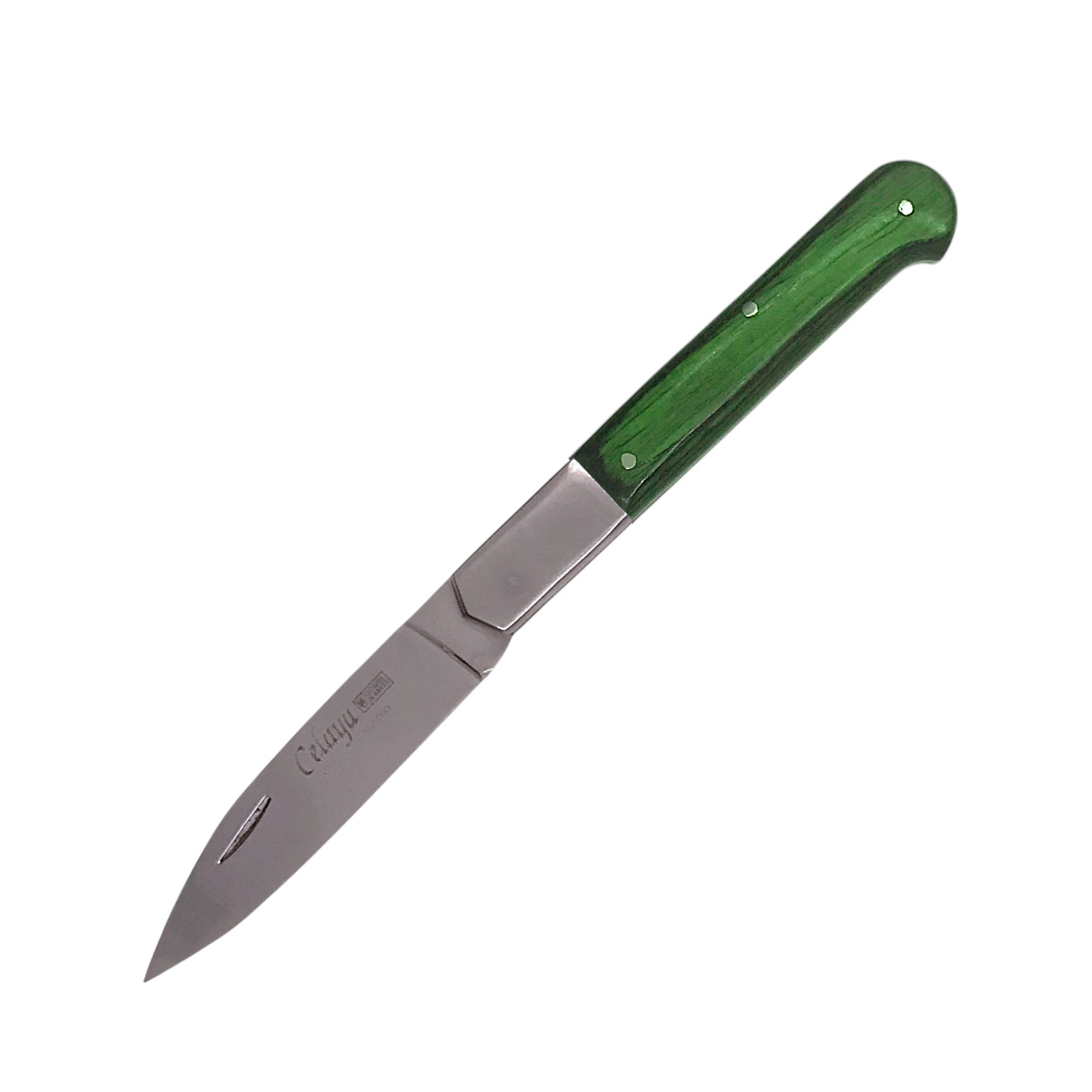 Coltello Cabritera classico con manico in legno verde e lama da 7...