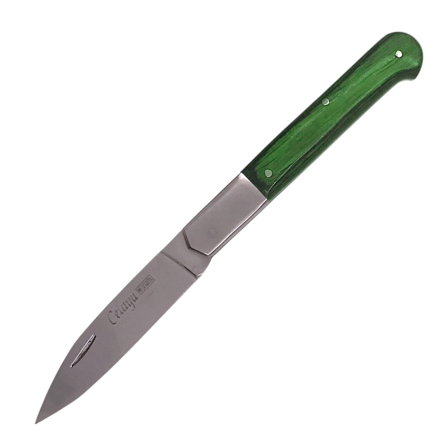 Coltello classico Cabritera con manico in legno verde e lama da 8...