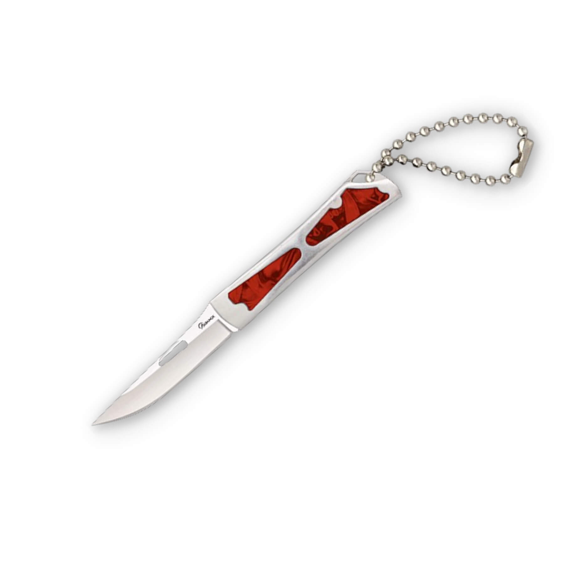 Navaja de bolsillo con hoja de 5.2 cm y mango de acero con incrus...