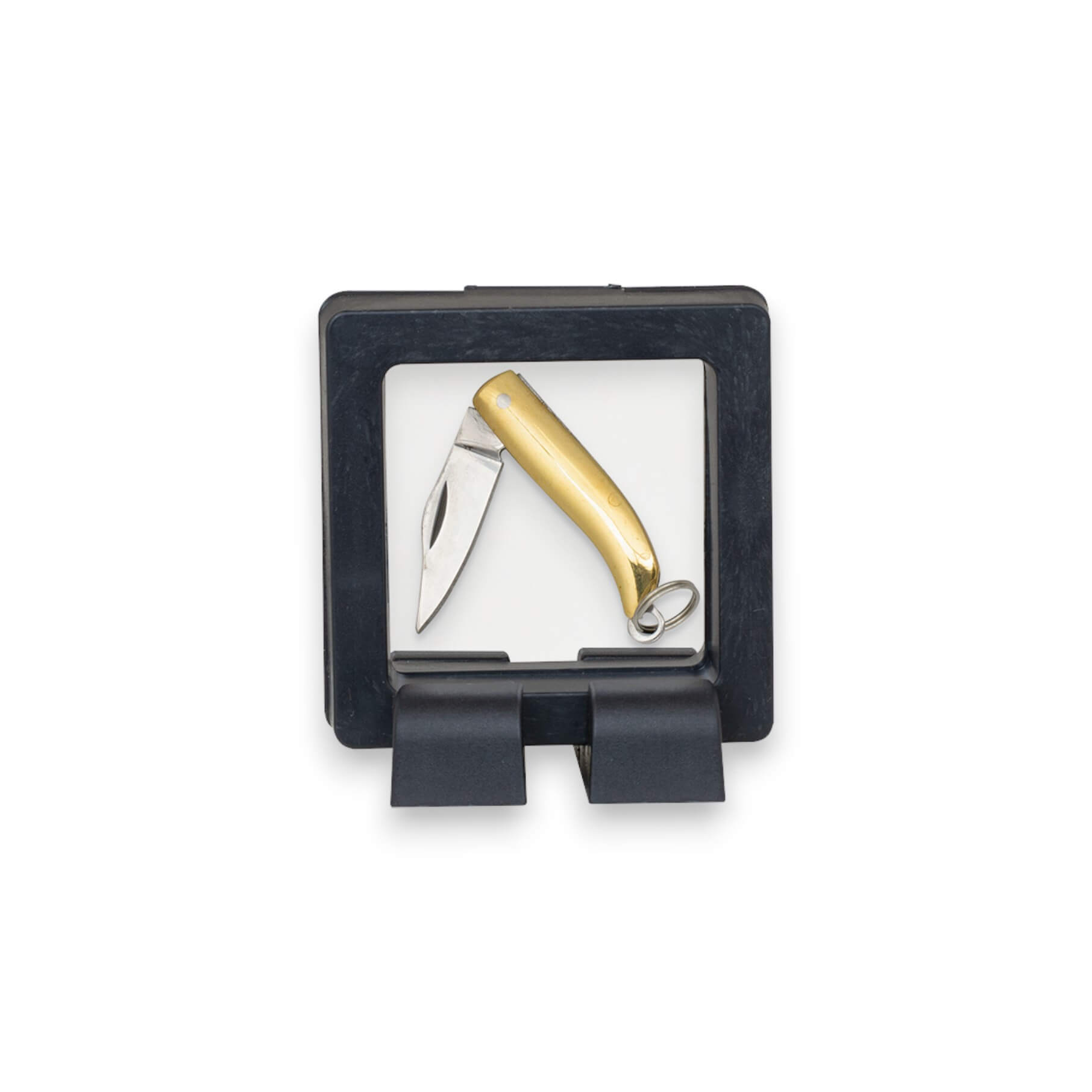 Couteau miniature Dije avec une lame pointue de 2,8 cm et un manche en laiton