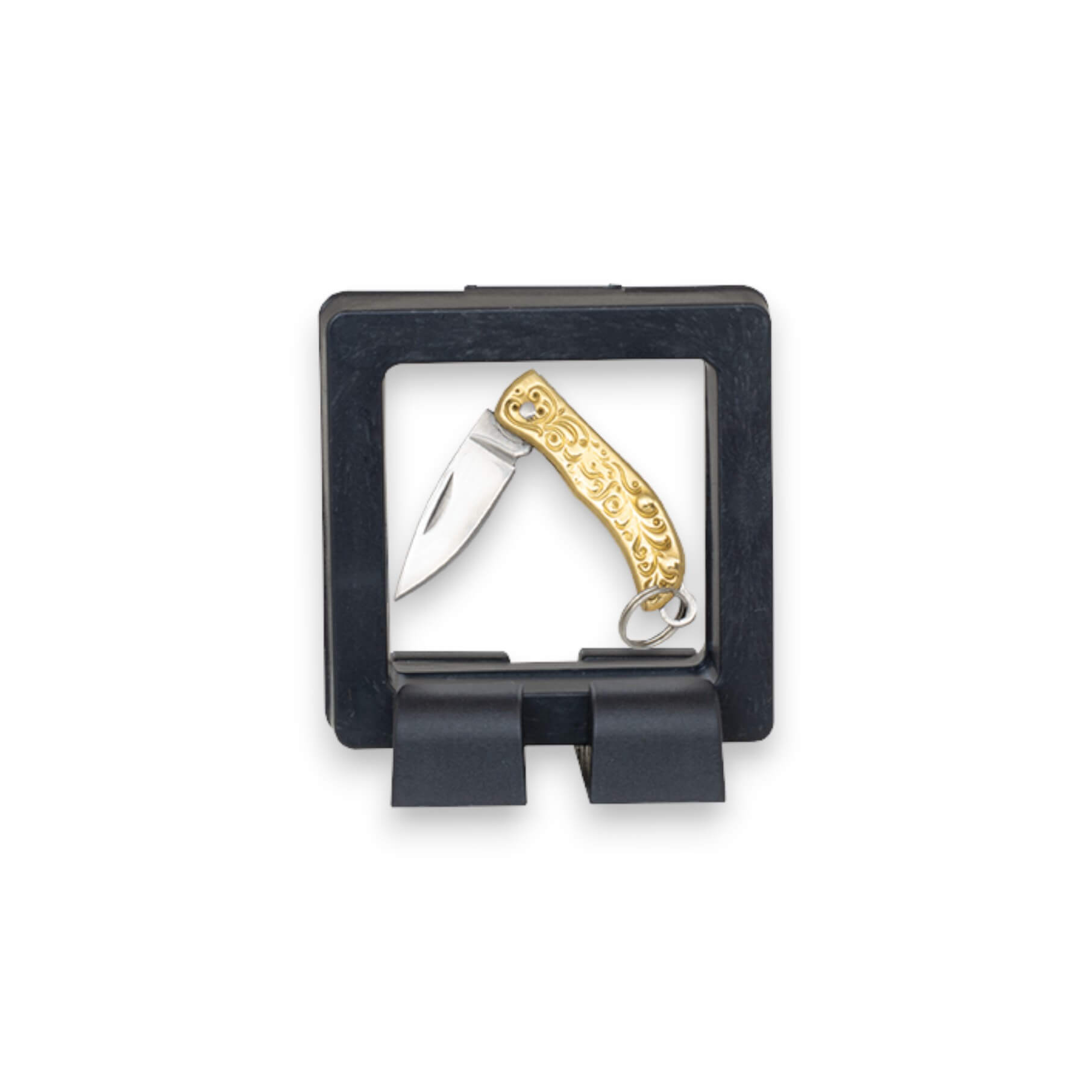 Couteau de poche miniature Dije avec une lame de 2,5 cm et un manche en laiton gravé