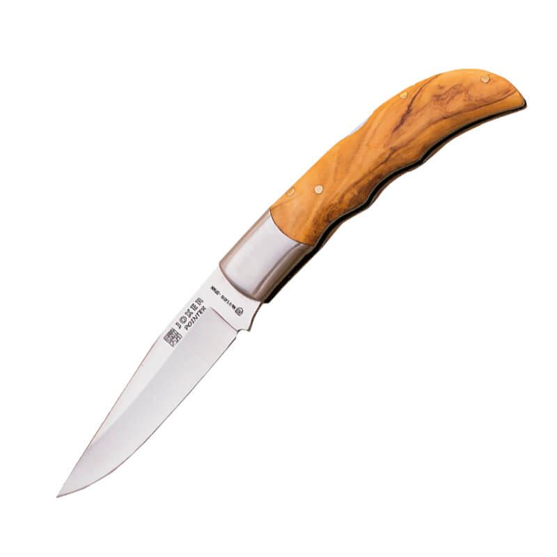 Navaja de bolsillo Joker Pointer con mango de madera de olivo y v...