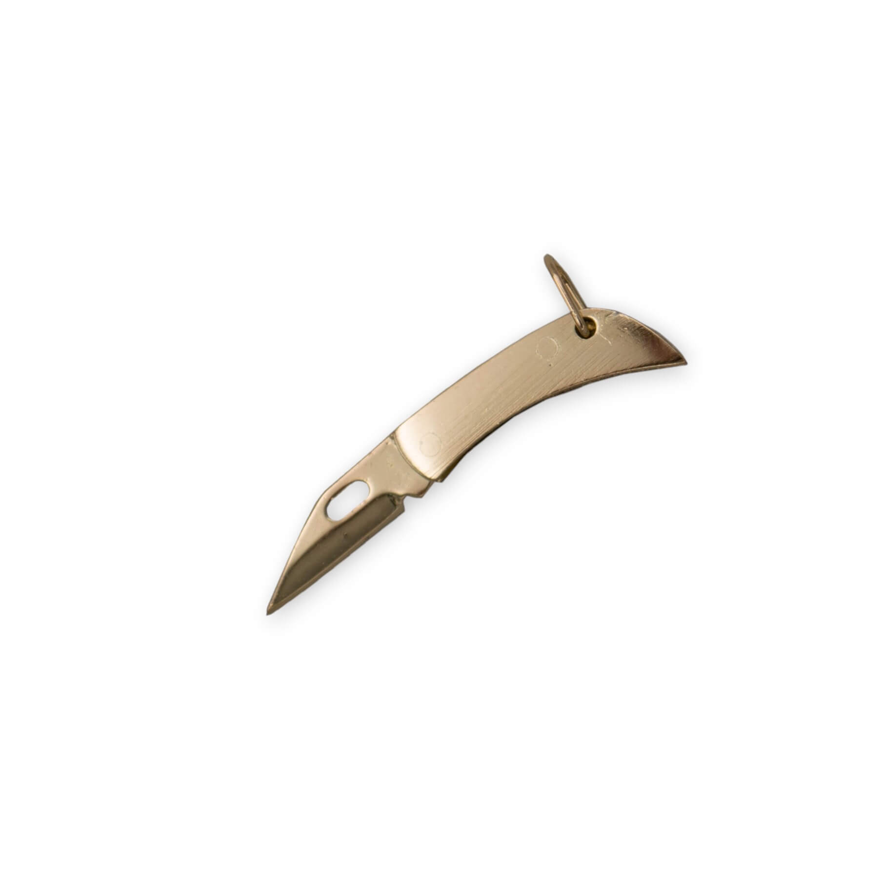 Navaja miniatura con hoja de 1.67 cm y mango de acero pulido baña...