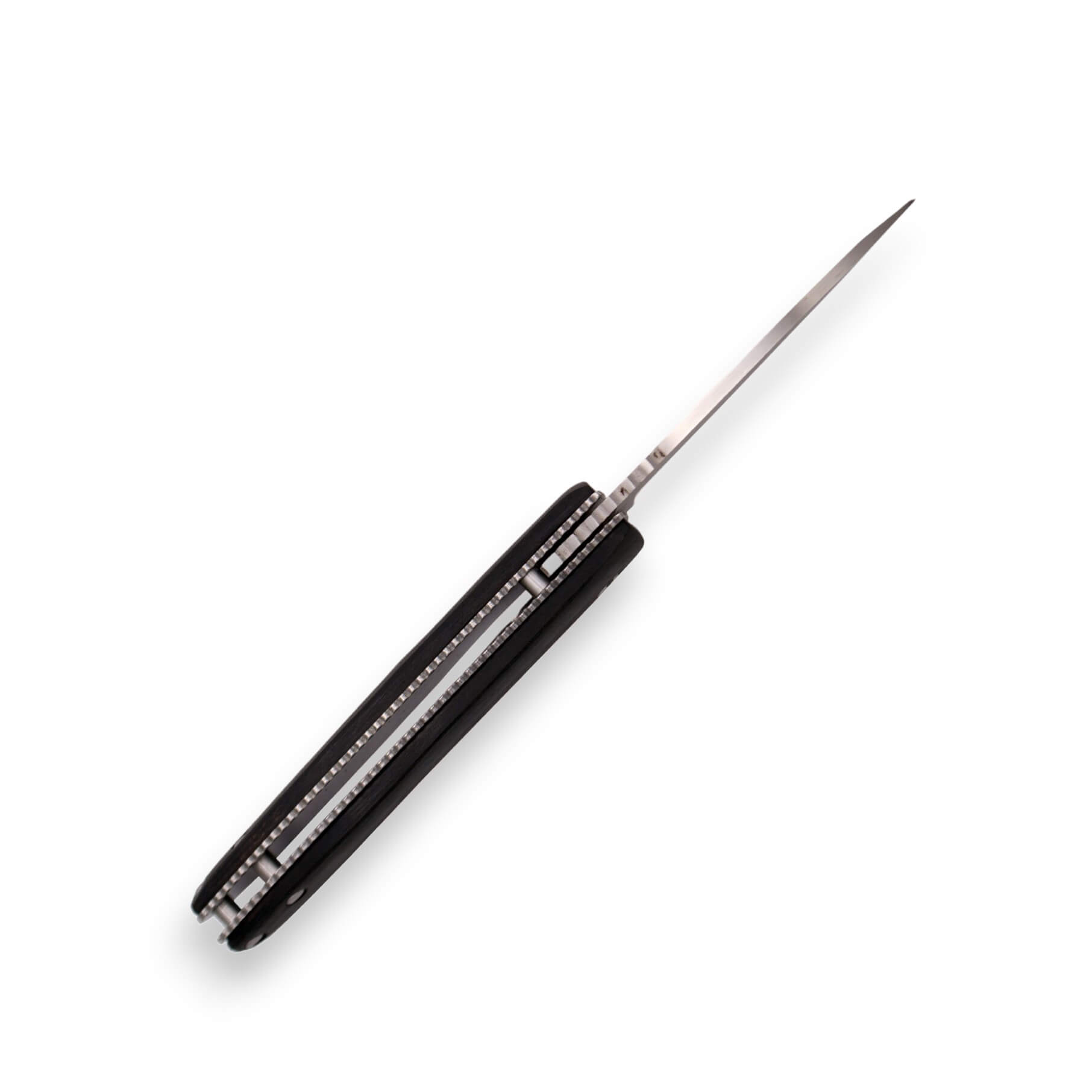 Navaja de bolsillo con mango de madera de ébano y hoja de 6.8 cm