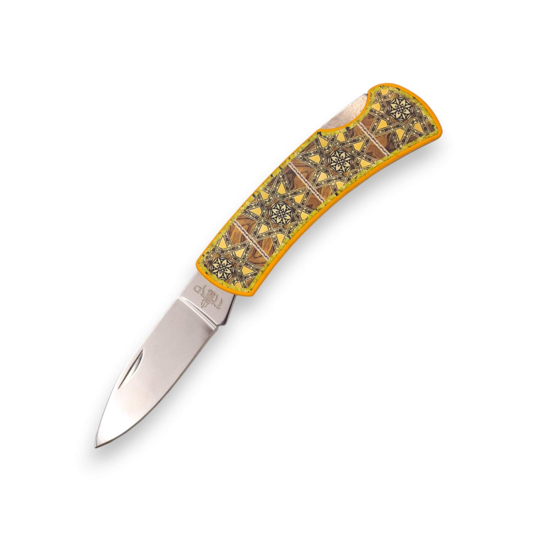 Navaja de bolsillo con mango de aluminio con impresión 3D Taracea...