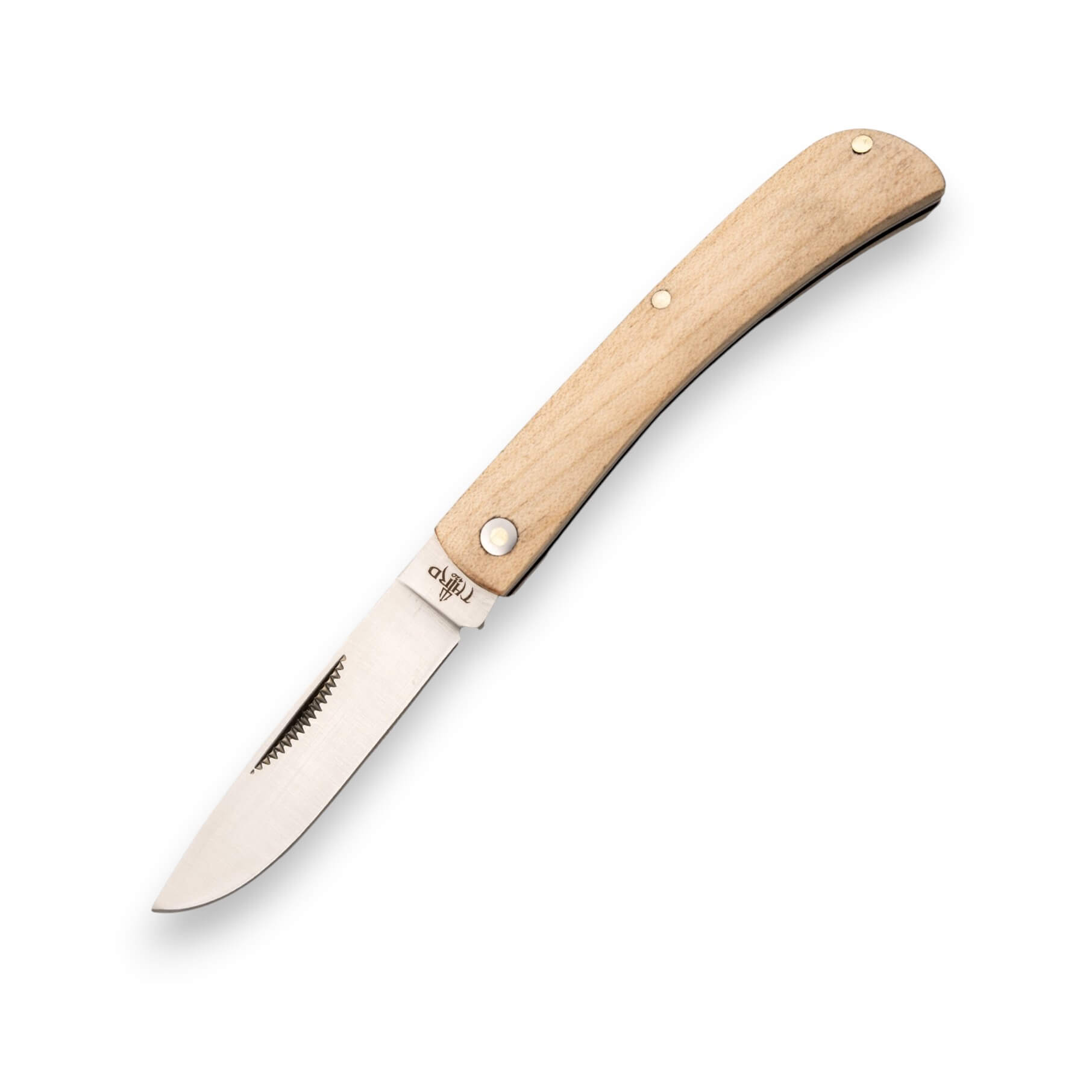 Navaja de bolsillo con mango de madera de arce y hoja de pistón d...