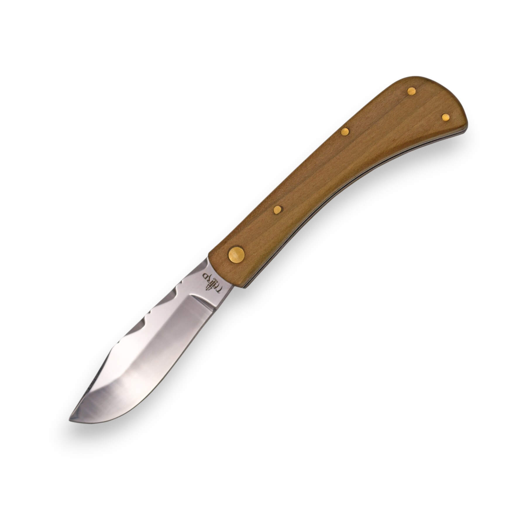 Navaja de bolsillo con mango de madera africana y hoja de pistón ...