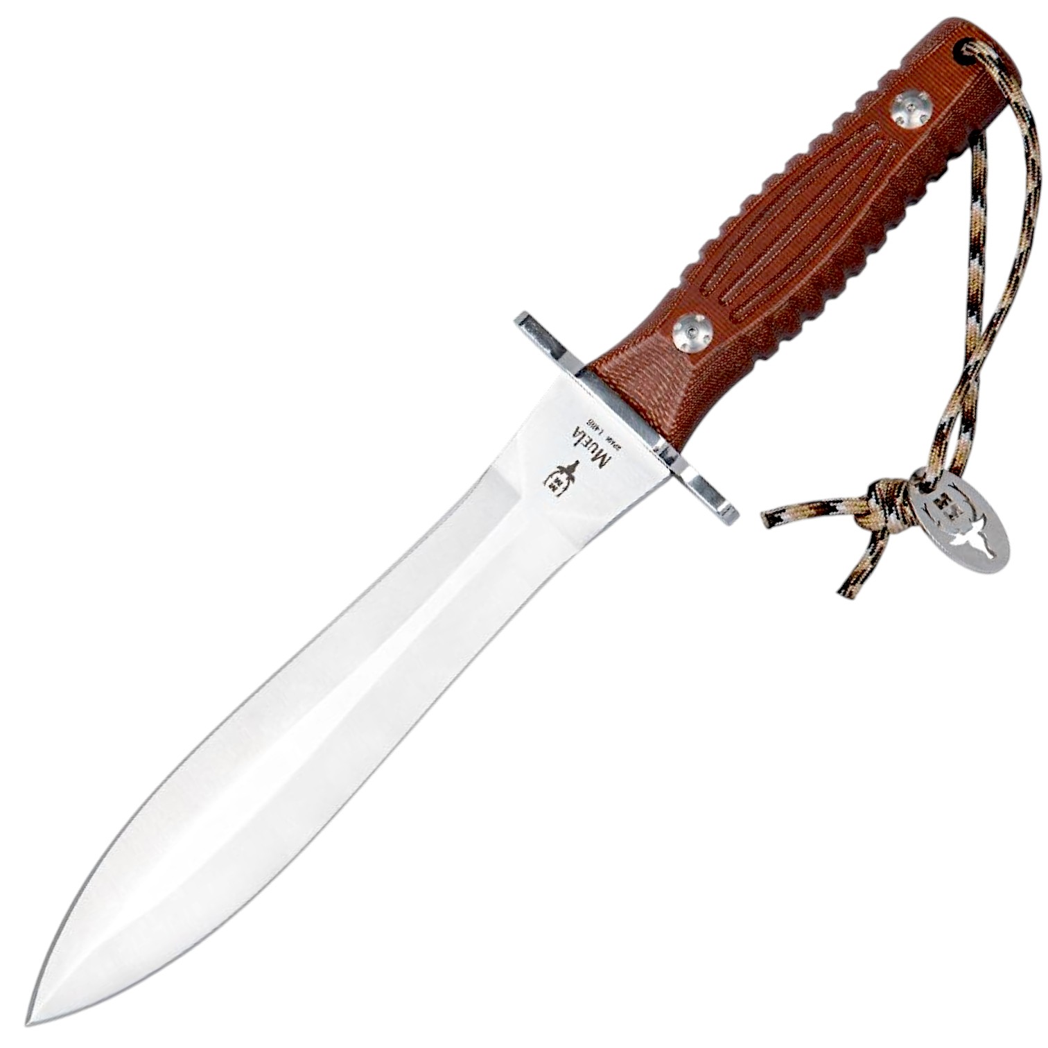 Muela finishing dagger with Mova steel blade and brown canvas mic...