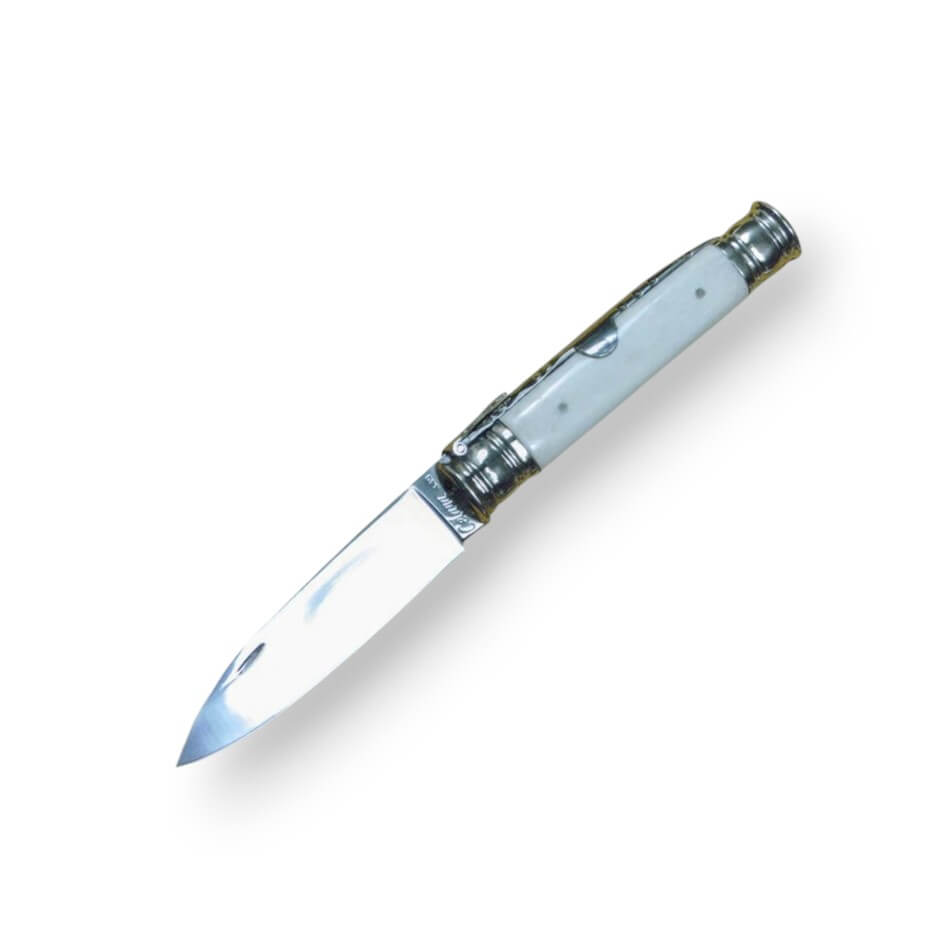 Navaja artesana machete con mango de asta de ciervo pulido y hoja...