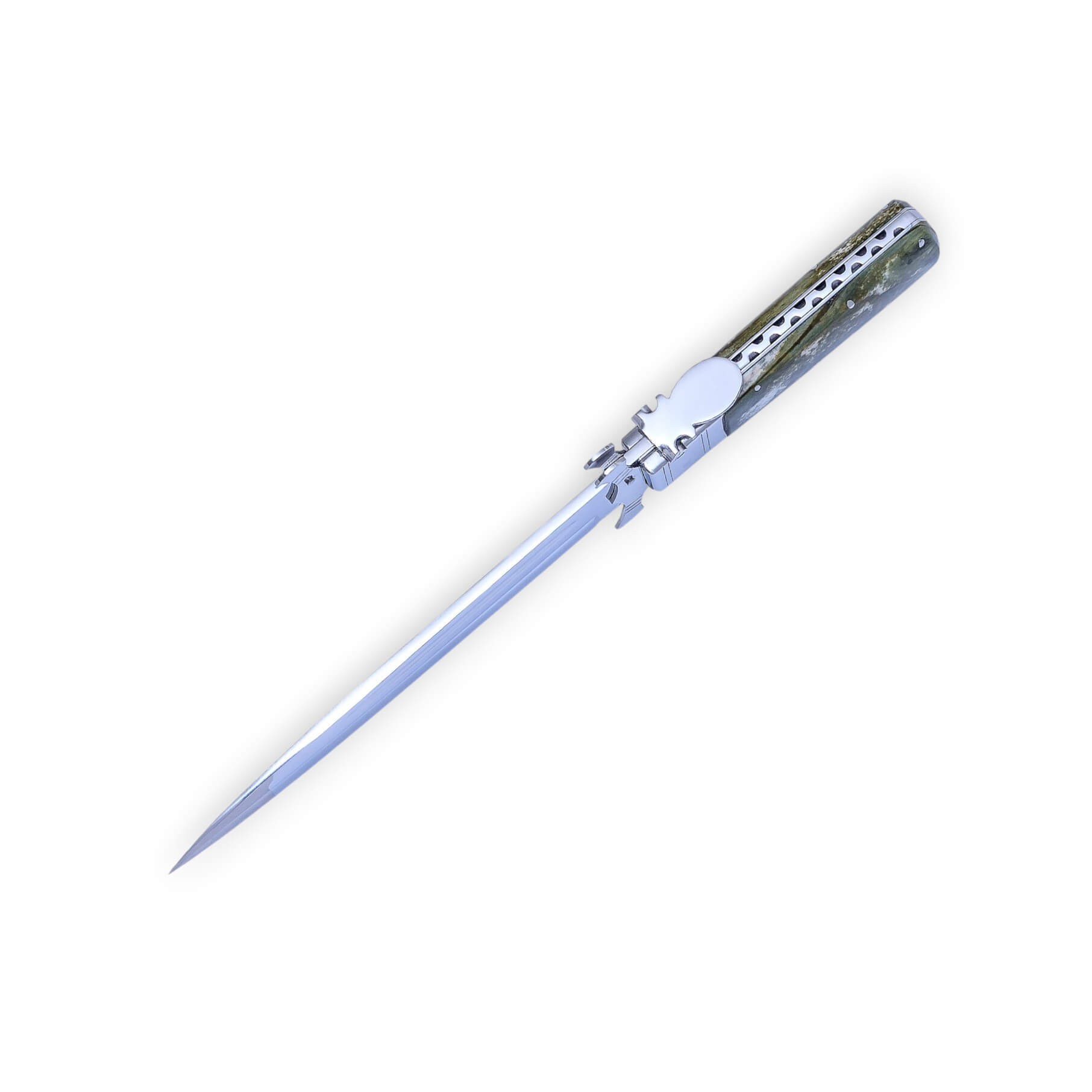 Couteau pliant Expósito avec manche en corne de cerf et lame en acier MoVa de 18 cm
