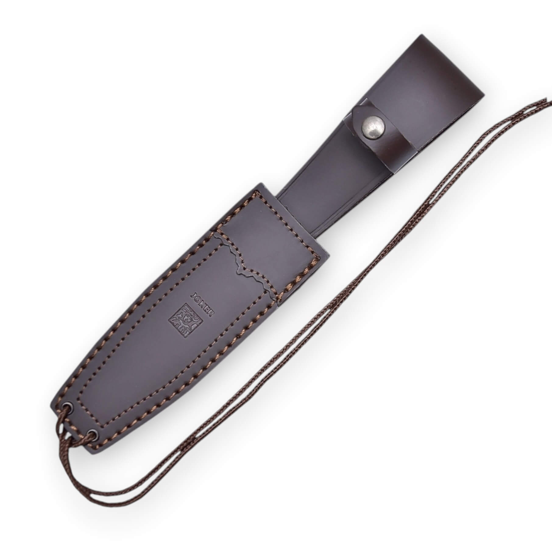Cuchillo de caza Joker Bowie con cachas de asta de ciervo y hoja de 16 cm