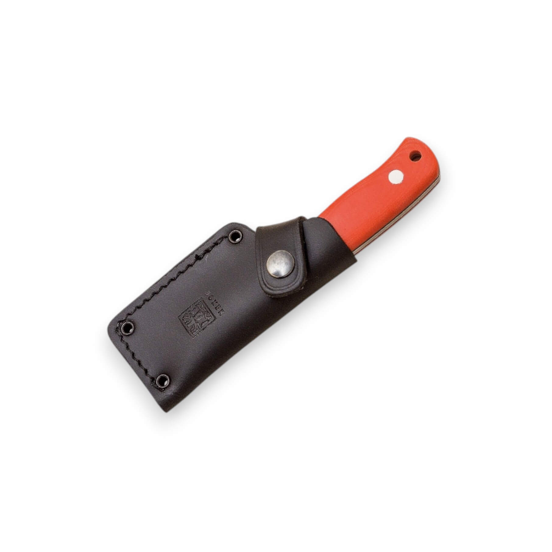 Cuchillo bushcraft Joker Erizo TS1 con cachas de micarta naranja y hoja de Böhler N695