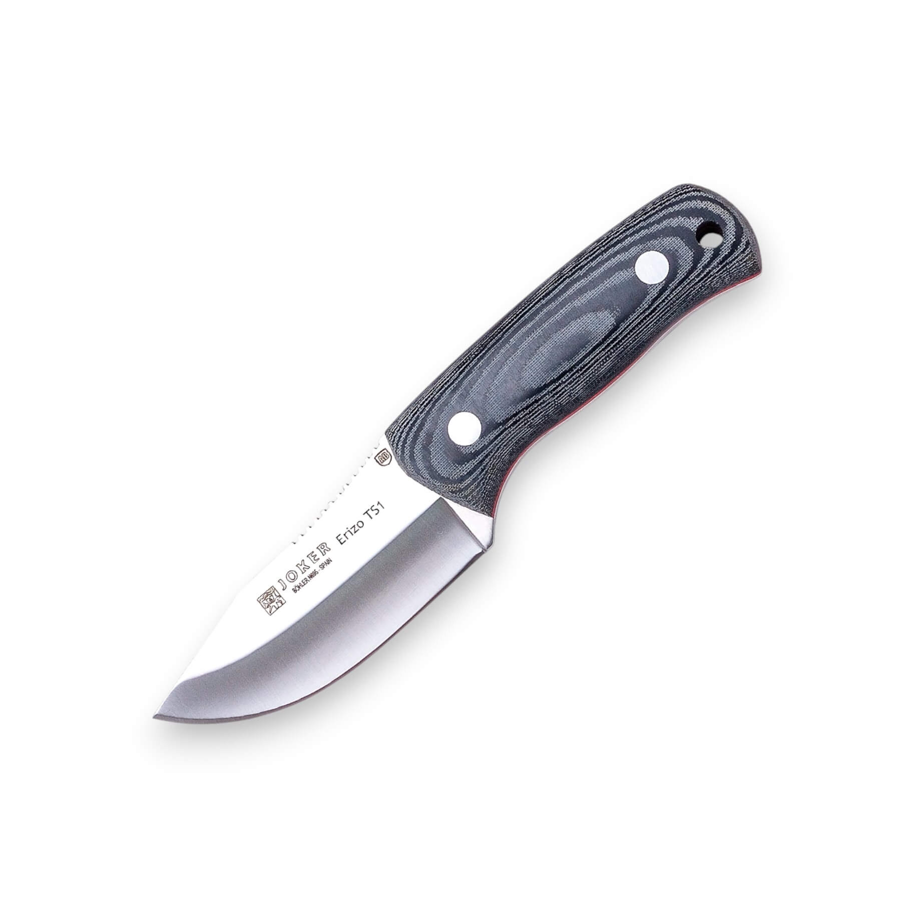 Cuchillo bushcraft Joker Erizo TS1 con cachas de micarta negra y ...