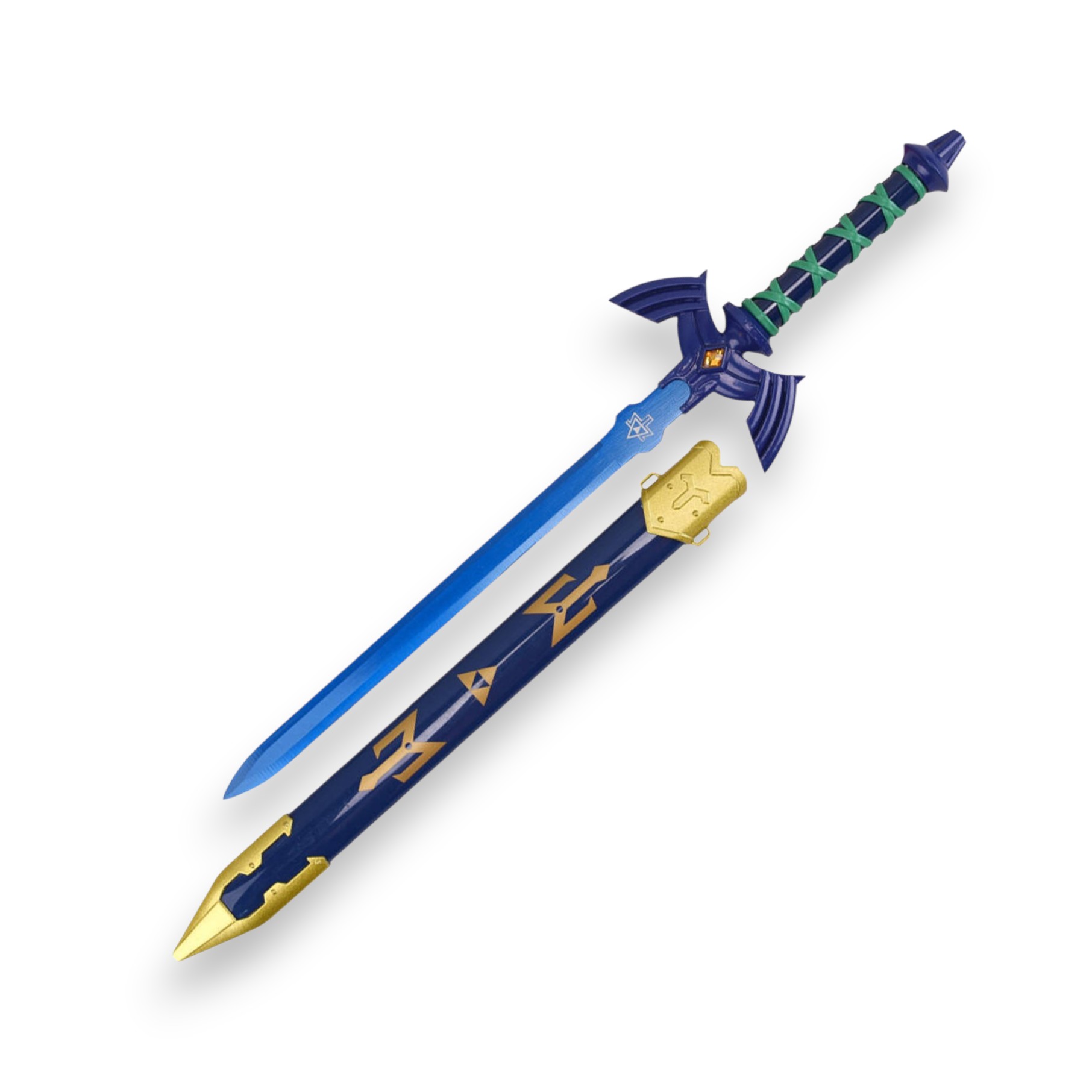Legend of Zelda-Replika-Dolch mit blauer Klinge und Scheide mit g...