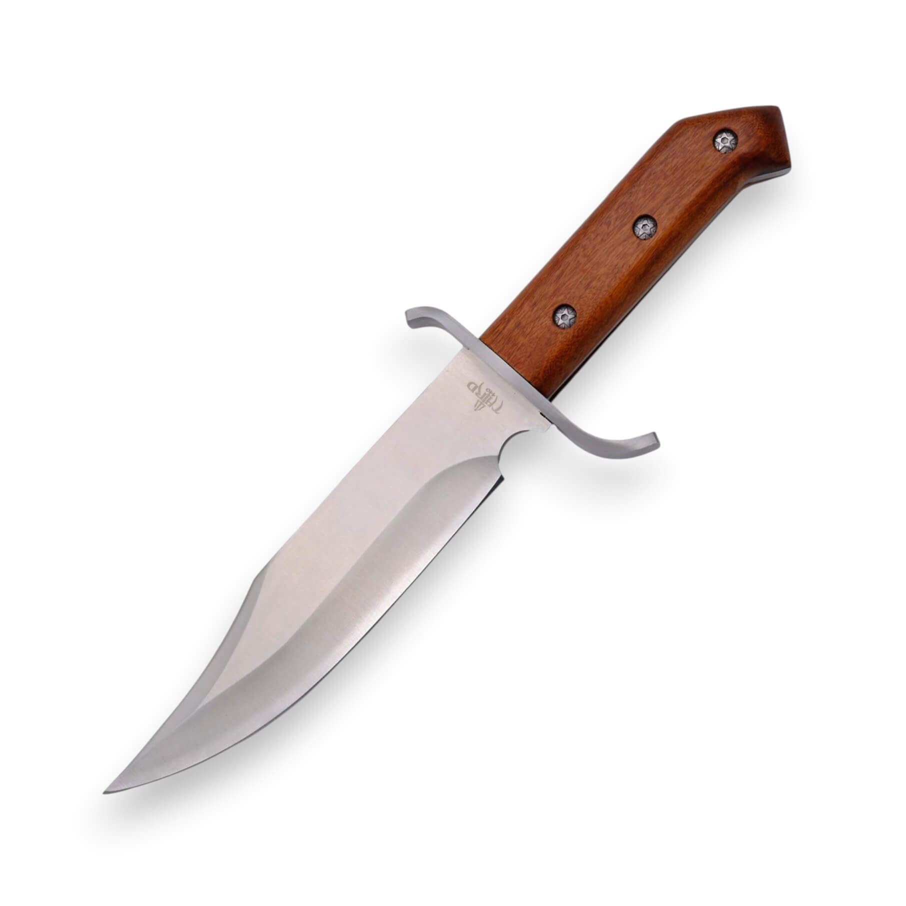 Bowie-Messer mit 20 cm langer, satinierter Klinge und Rosenholzgr...