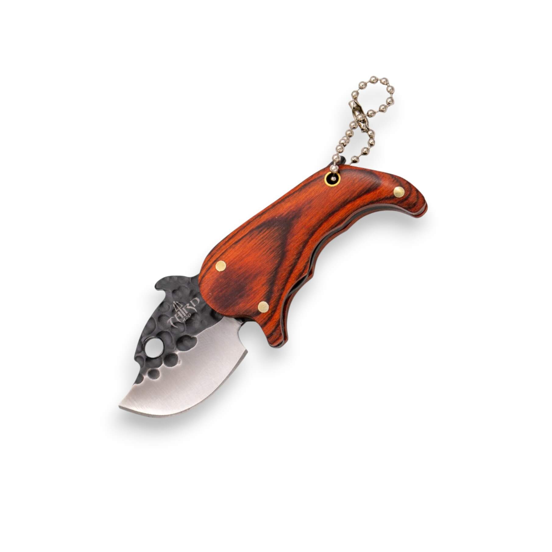 Miniaturmesser mit 3 cm langer, gehämmerter Klinge K2484