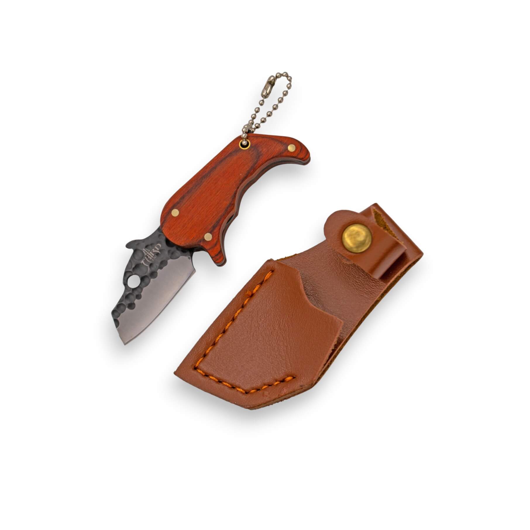 Miniaturmesser mit 3 cm langer, gehämmerter Klinge K2483