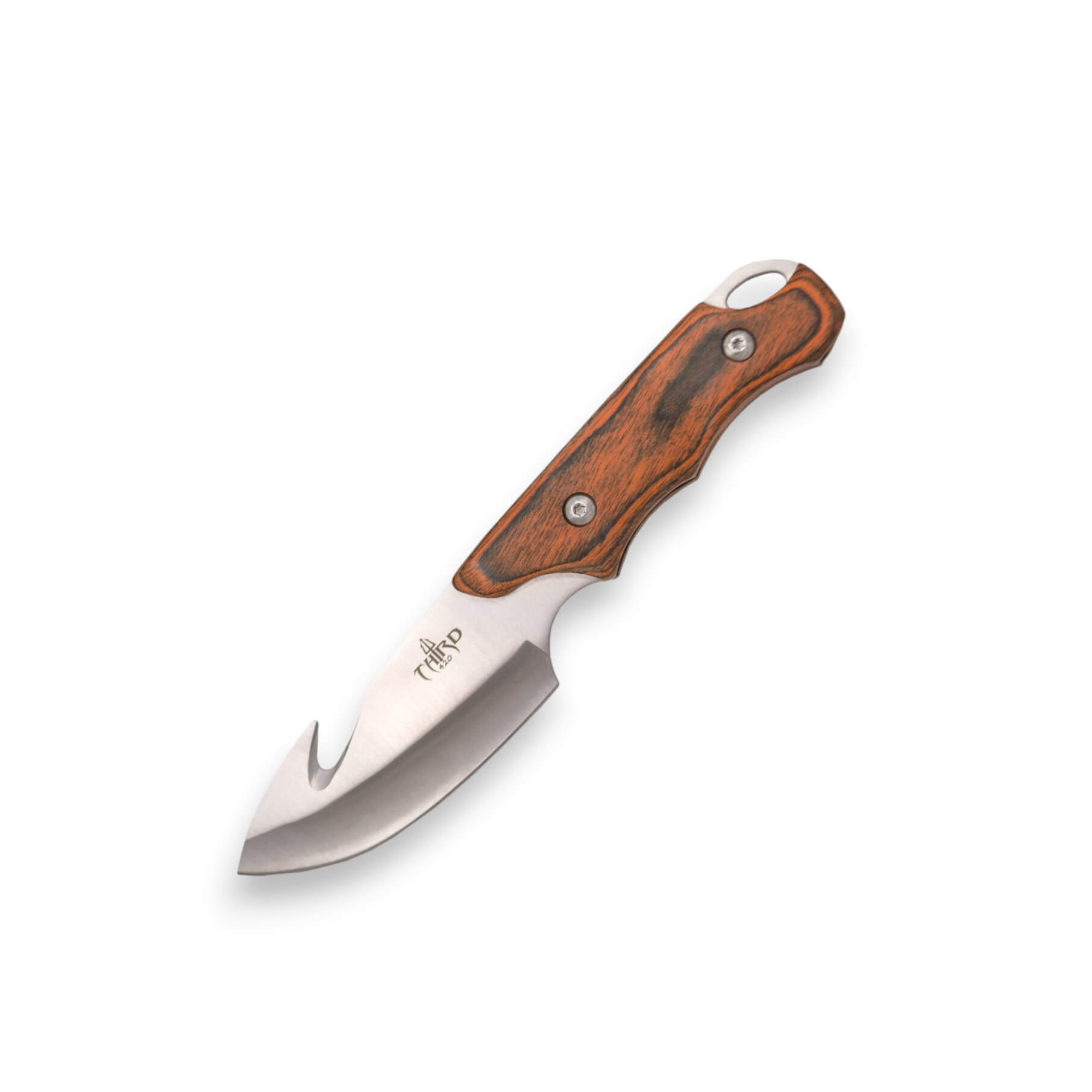Abziehmesser mit 8,6 cm langer Klinge und Griff aus rotem Pakkaho...