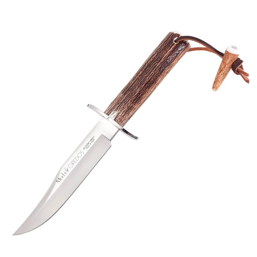 Cuchillo de caza Muela Gred-16 con mango de asta de ciervo y hoja...