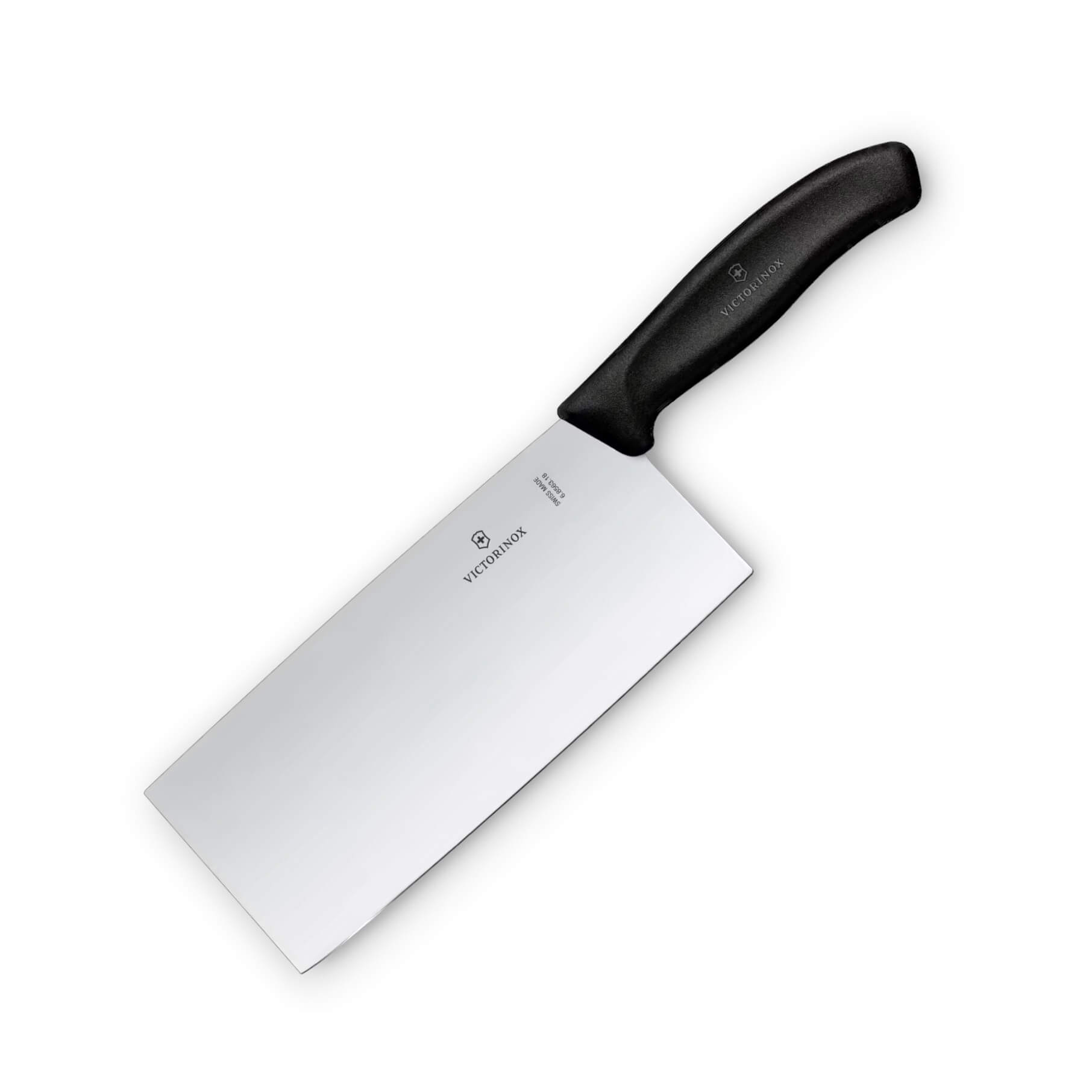 Cuchillo de chef chino con hoja ancha de 18 cm y mango negro Vict...